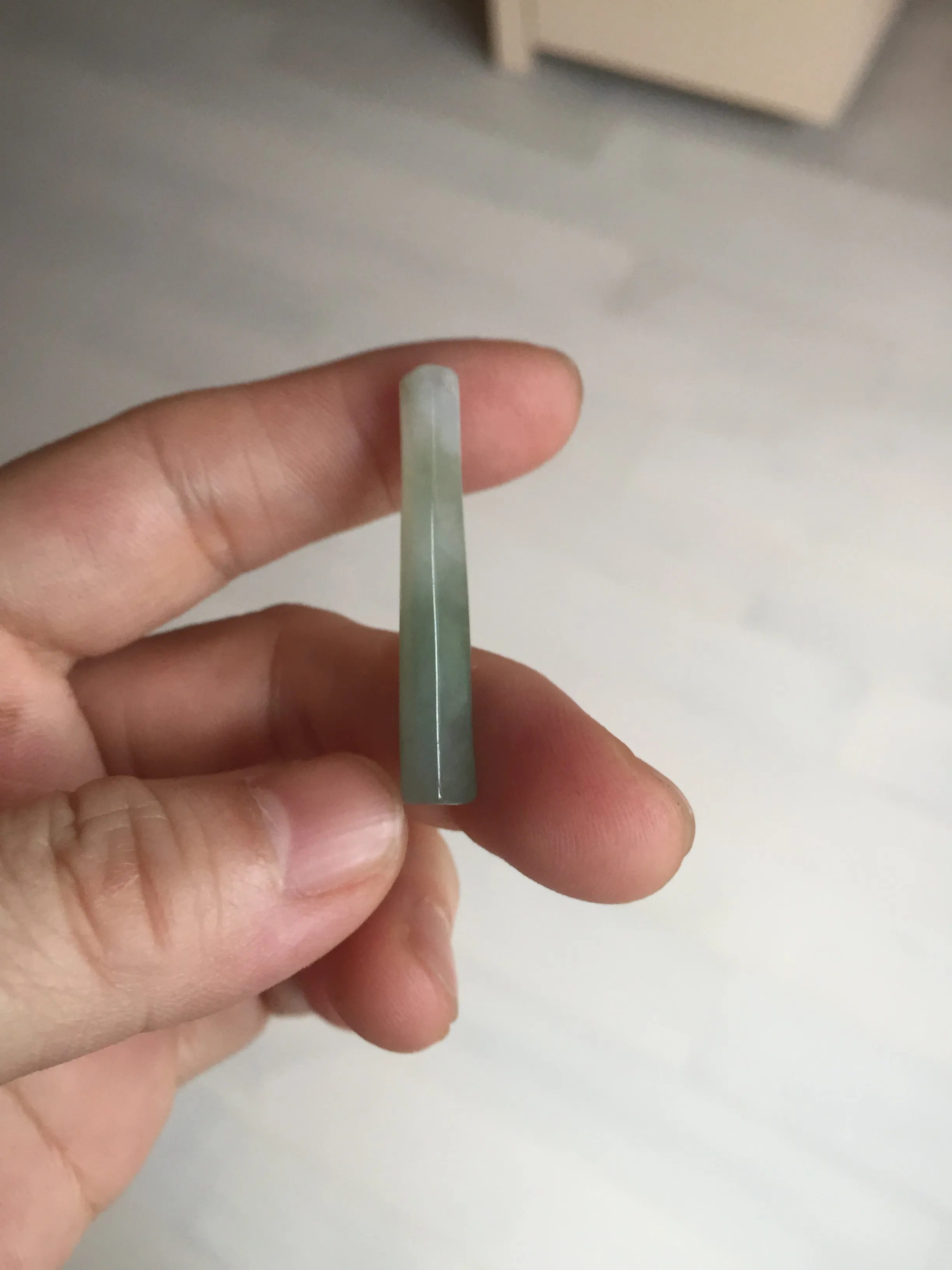 100% natural type A jadeite jade icy watery green white purple yellow Tide Control Pillar(定海神针) pendant group BN77