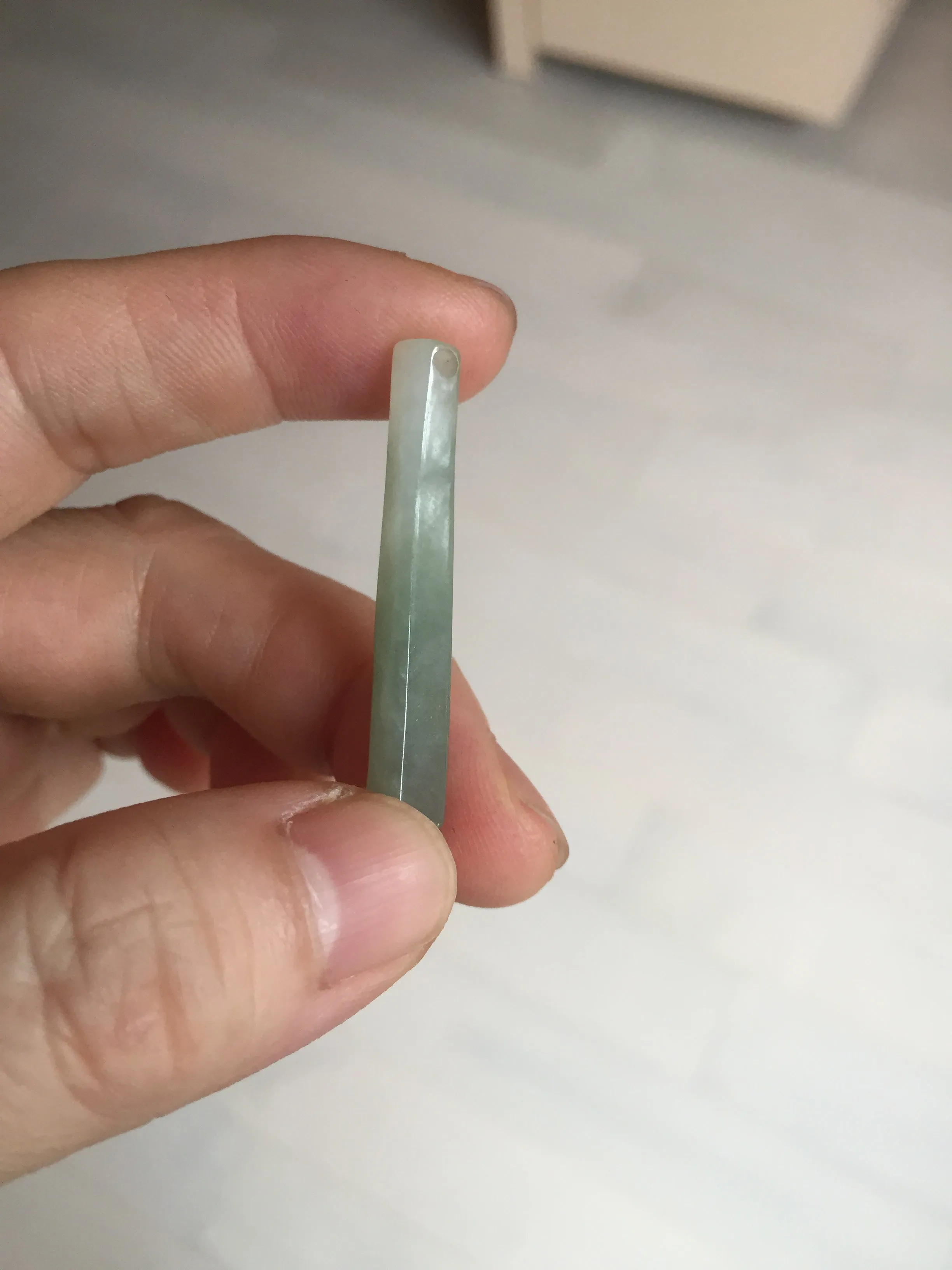 100% natural type A jadeite jade icy watery green white purple yellow Tide Control Pillar(定海神针) pendant group BN77