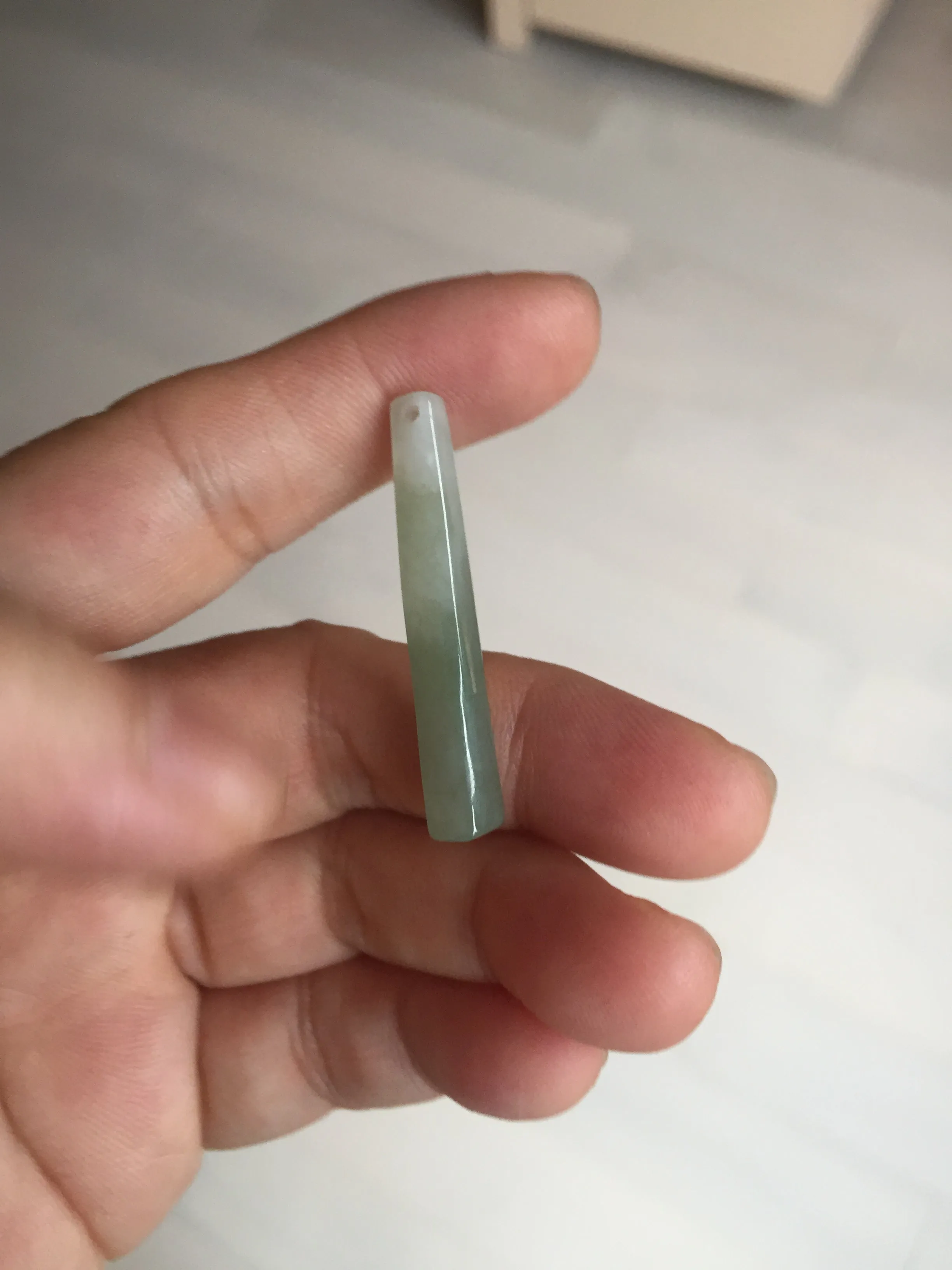 100% natural type A jadeite jade icy watery green white purple yellow Tide Control Pillar(定海神针) pendant group BN77