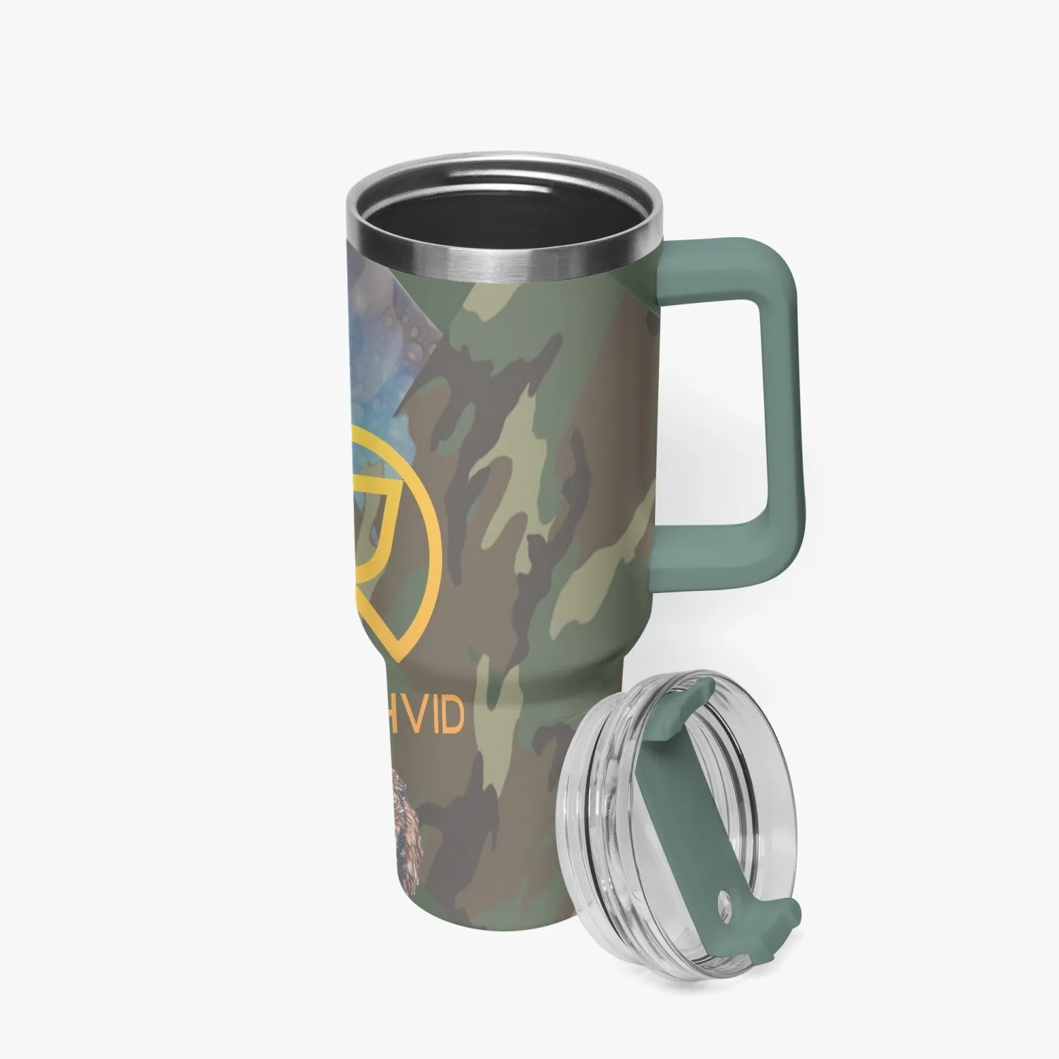 1102. Rachvid Camouflage 40oz Car Tumbler Cup