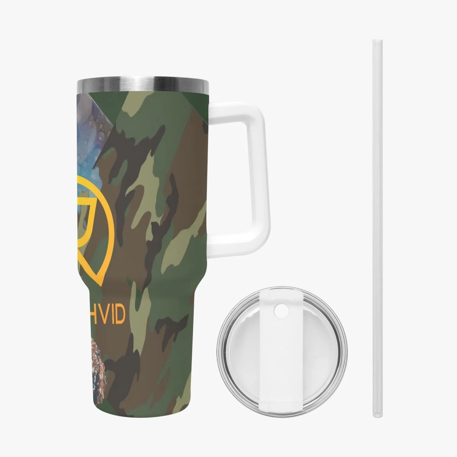 1102. Rachvid Camouflage 40oz Car Tumbler Cup