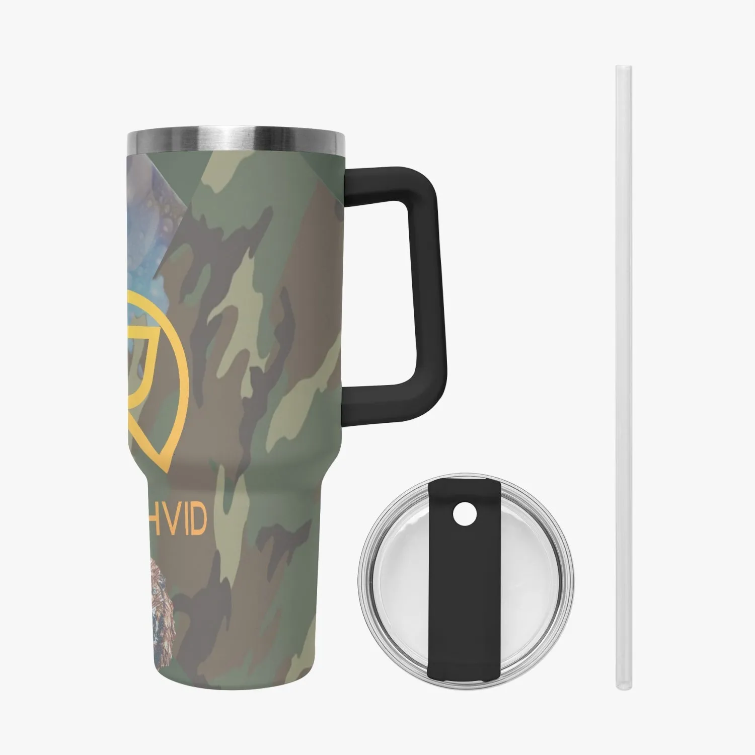 1102. Rachvid Camouflage 40oz Car Tumbler Cup