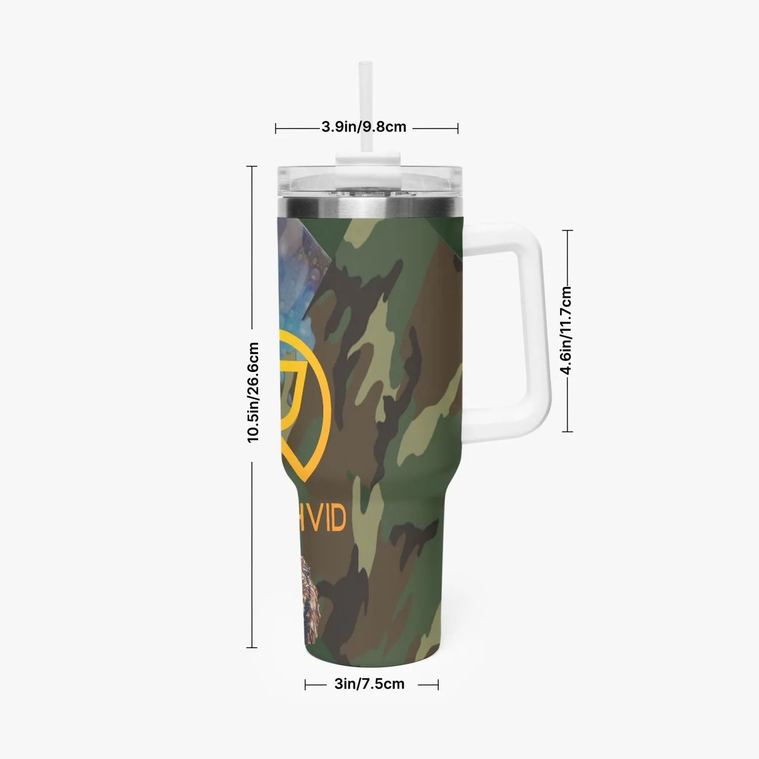 1102. Rachvid Camouflage 40oz Car Tumbler Cup