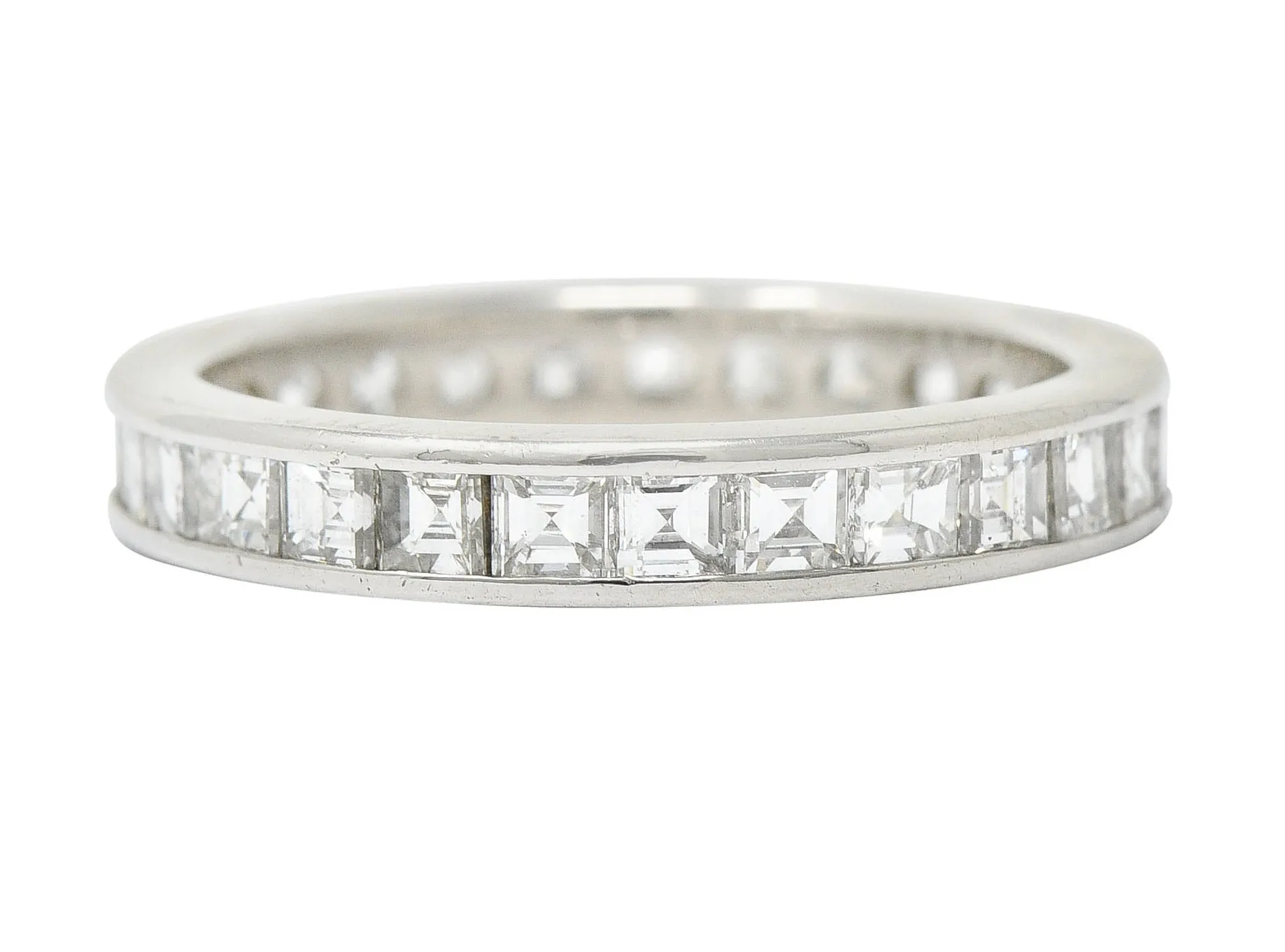 1950's Mid-Century 2.00 CTW Diamond Platinum Eternity Band Ring