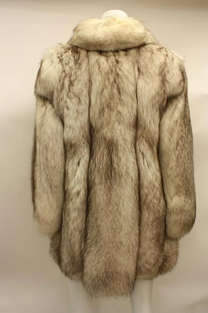 1980s Silver Fox Fur Coat