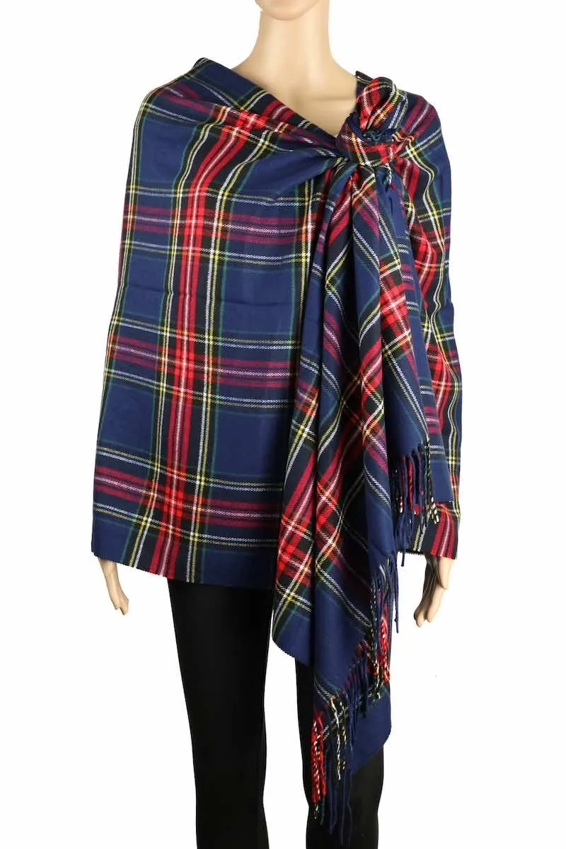 Achillea Long & Wide Scottish Clan Tartan Plaid Cashmere Feel Shawl Wrap Scarf