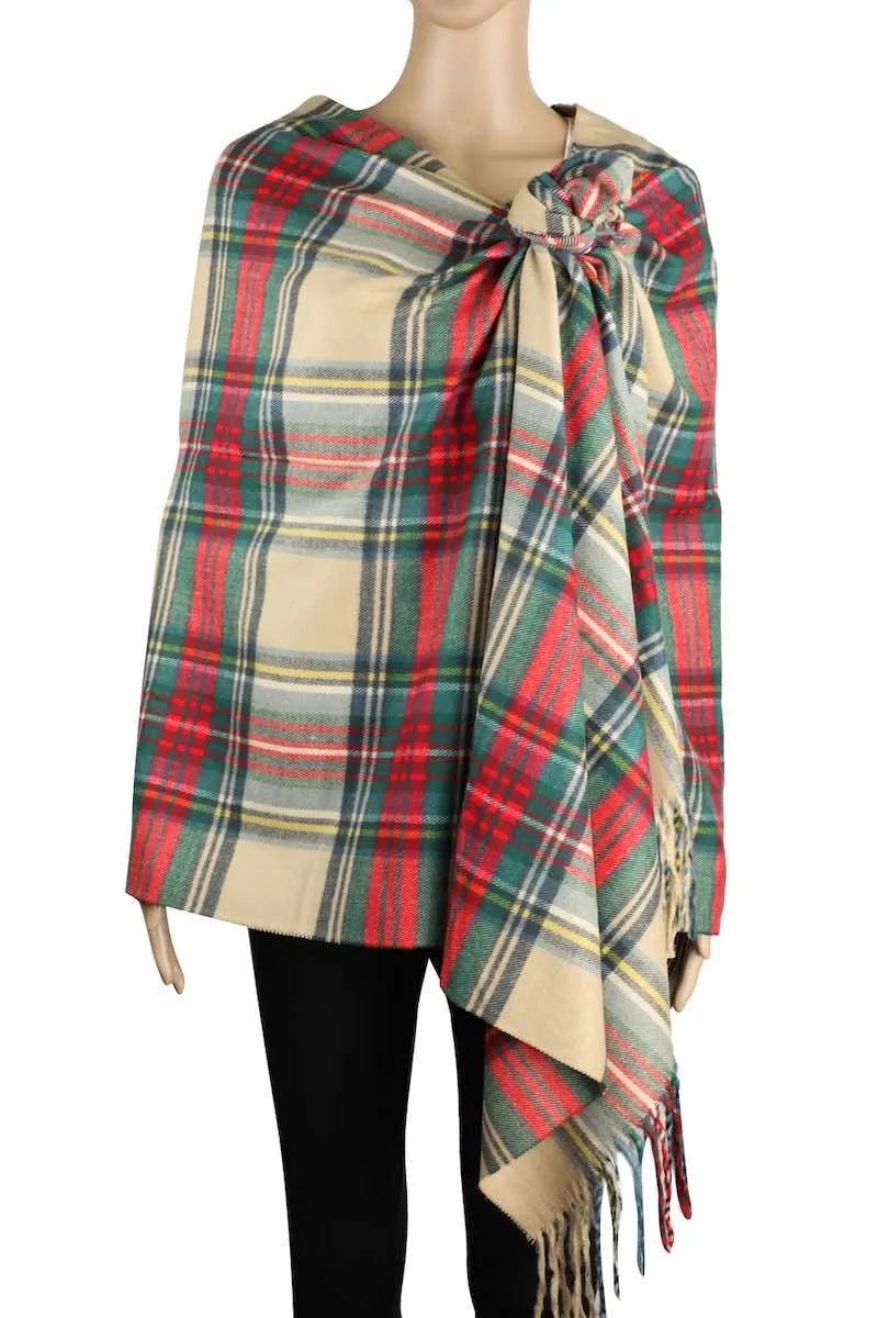 Achillea Long & Wide Scottish Clan Tartan Plaid Cashmere Feel Shawl Wrap Scarf