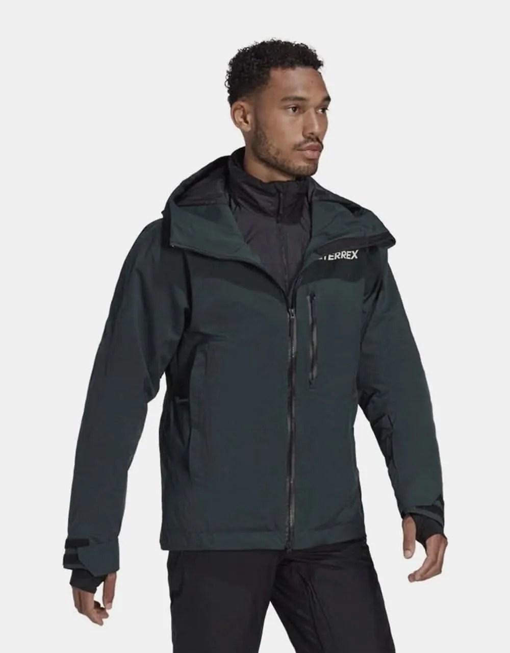 adidas Terrex Resort 3in1 2023 Snowboard Jacket - Shadow Green/Black