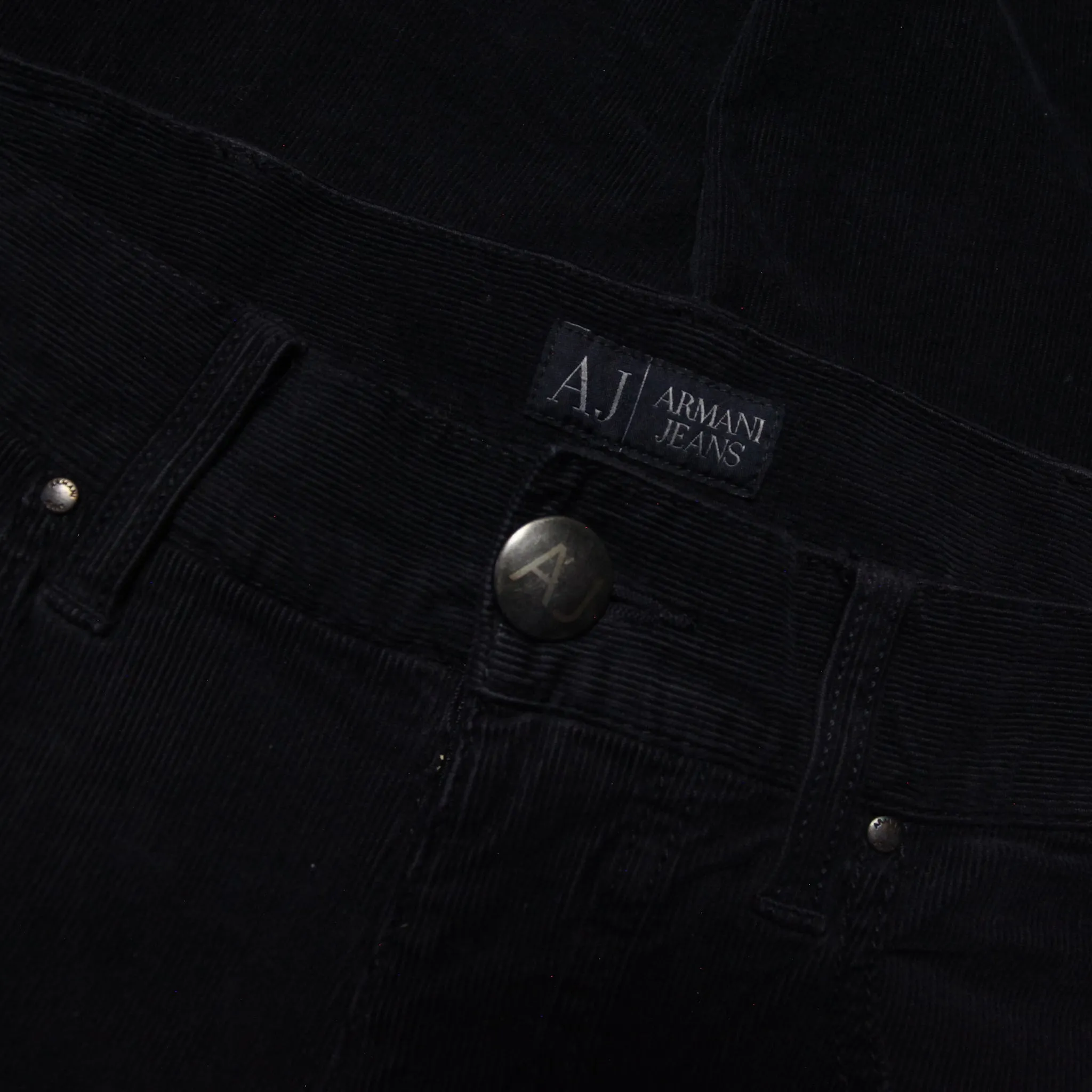 Armani Jeans 1981-2011 Navy Needle Cord Trousers