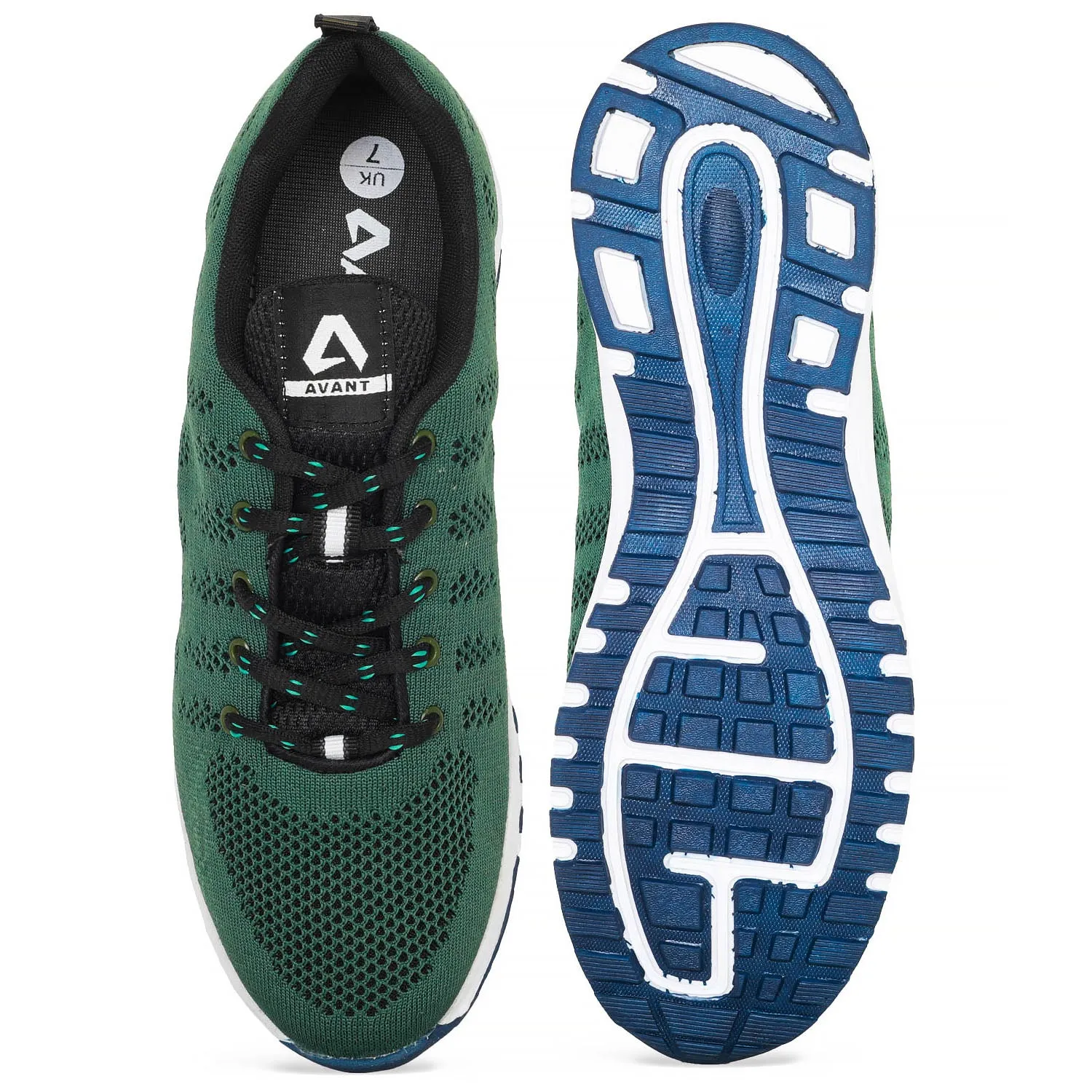 Avant Men's Zest Running and Training Shoes - Army Green/Black