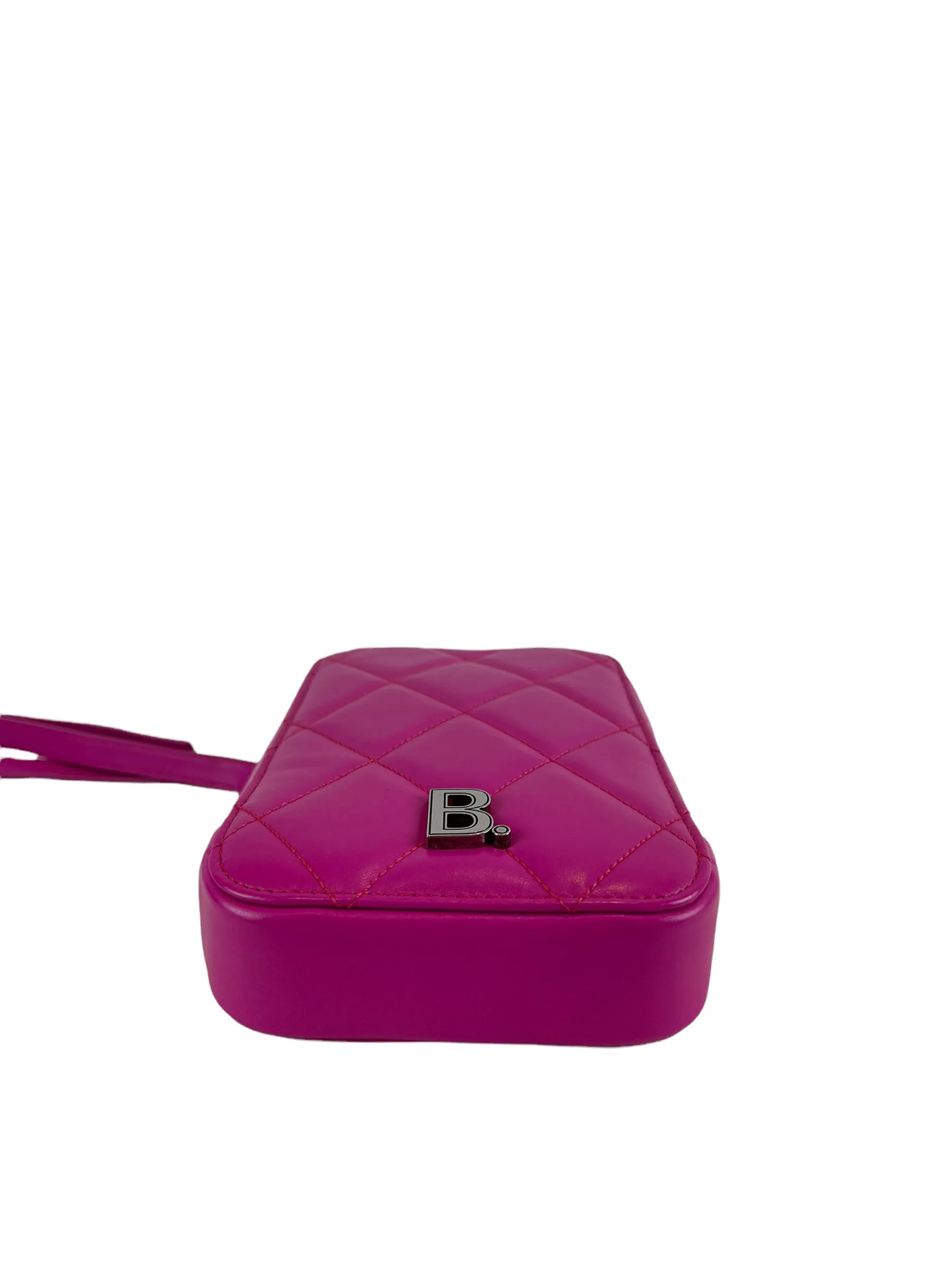 Balenciaga Hot Pink Leather Mini Crossbody