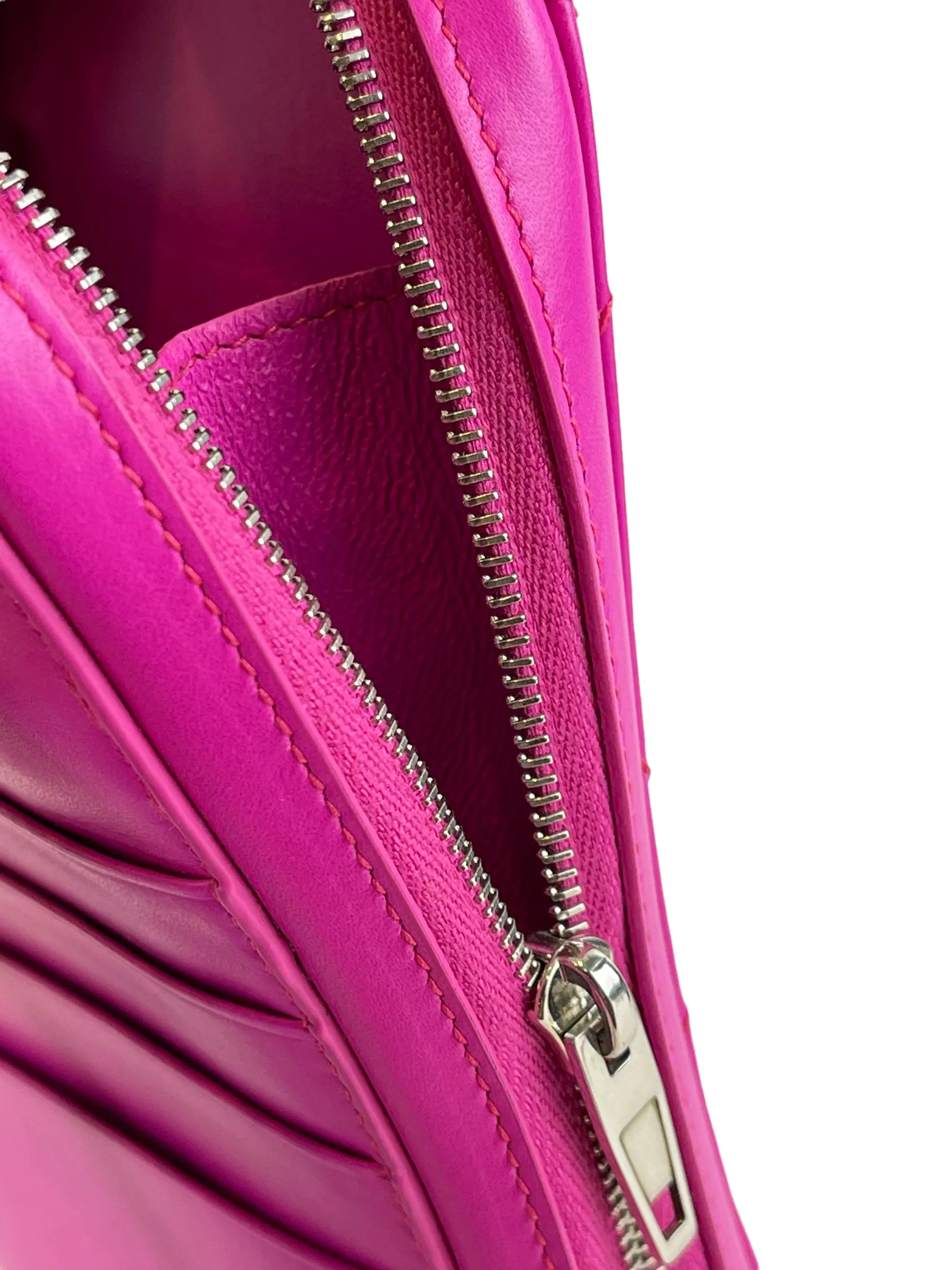 Balenciaga Hot Pink Leather Mini Crossbody