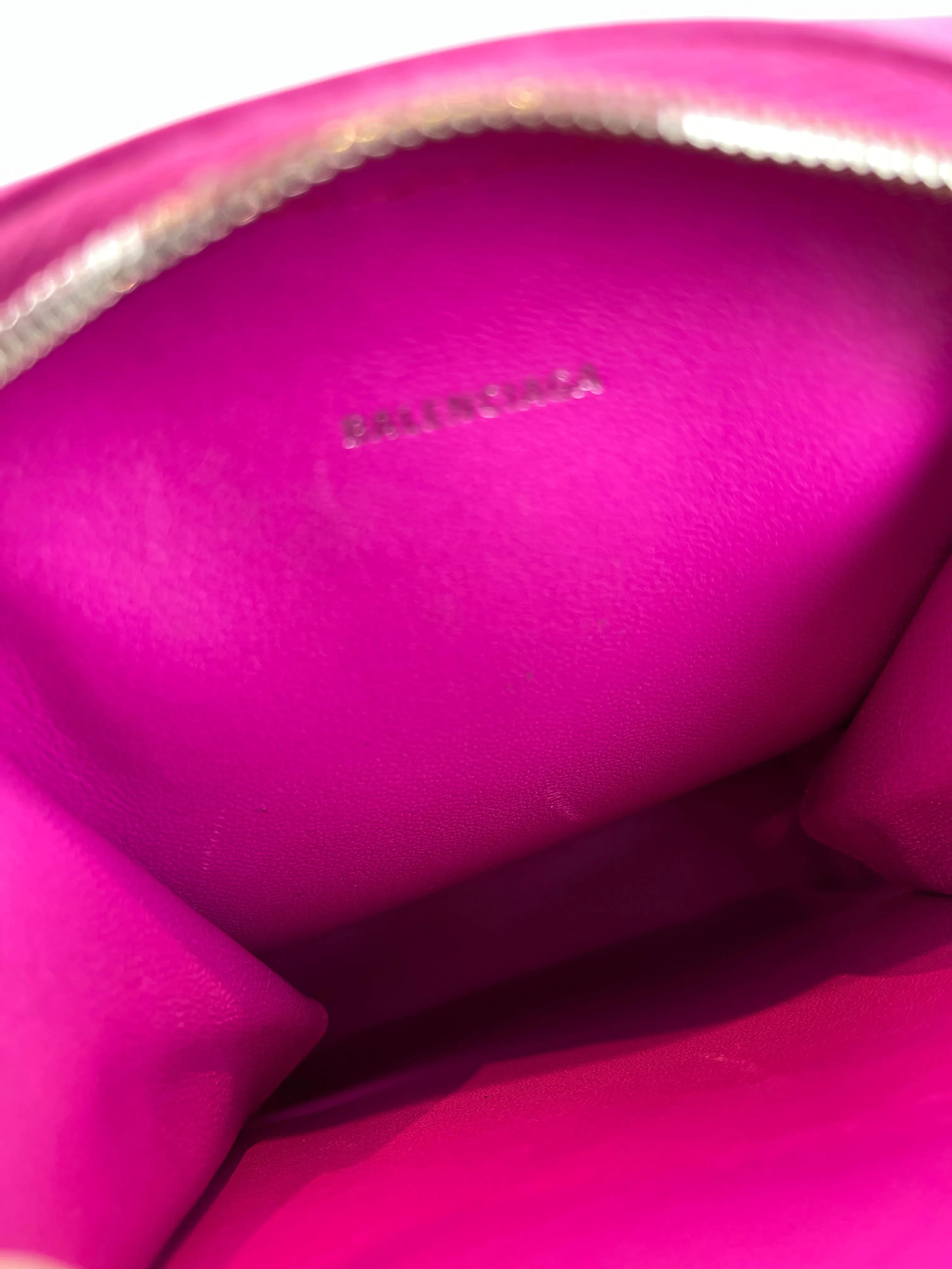 Balenciaga Hot Pink Leather Mini Crossbody