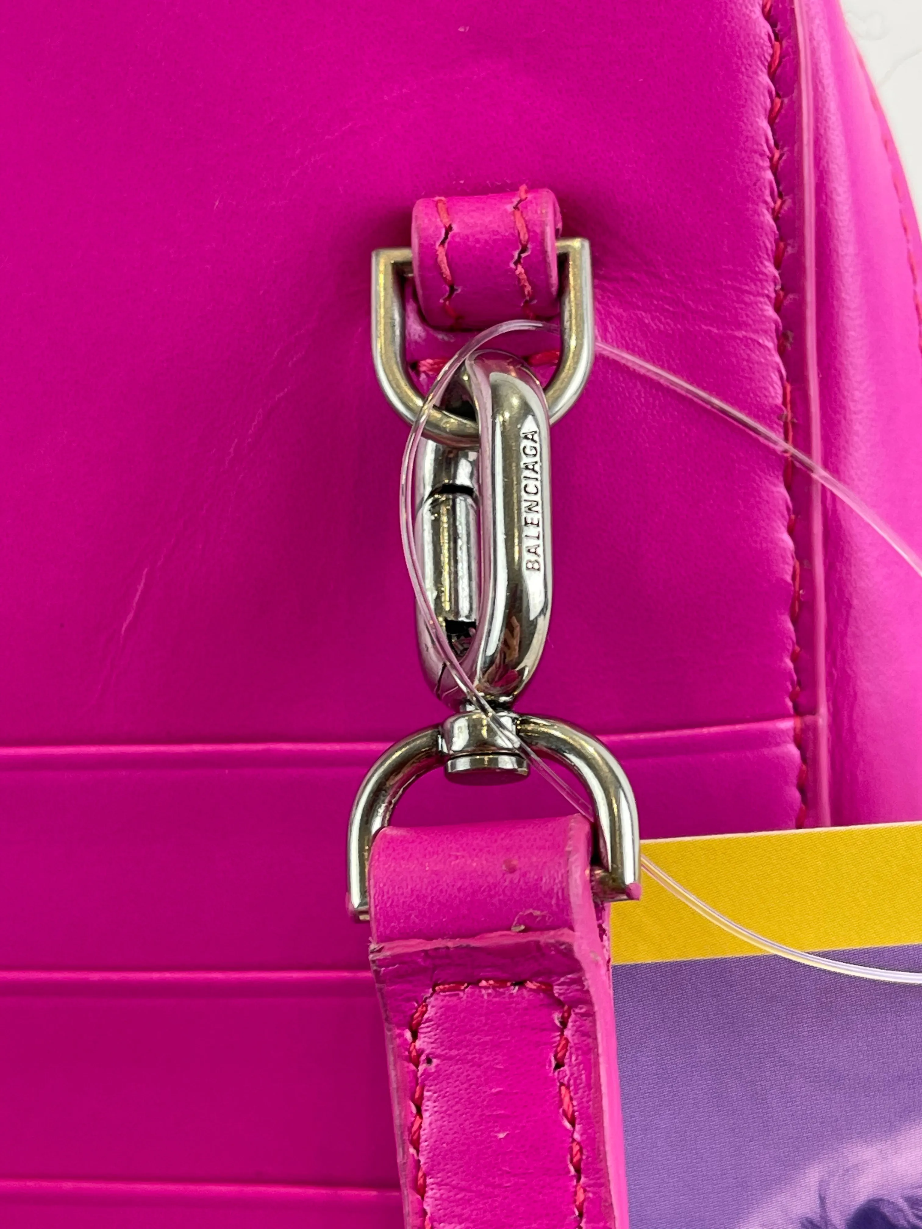 Balenciaga Hot Pink Leather Mini Crossbody