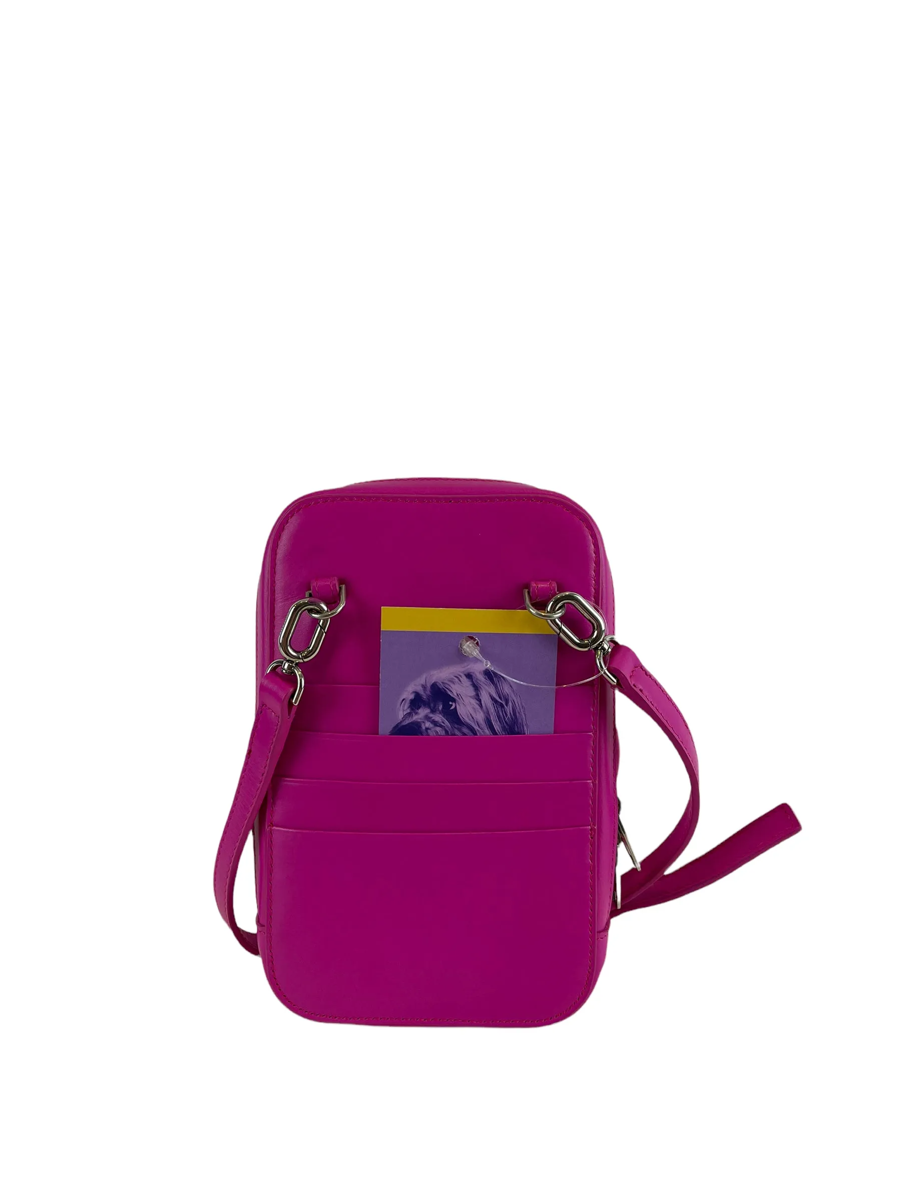 Balenciaga Hot Pink Leather Mini Crossbody