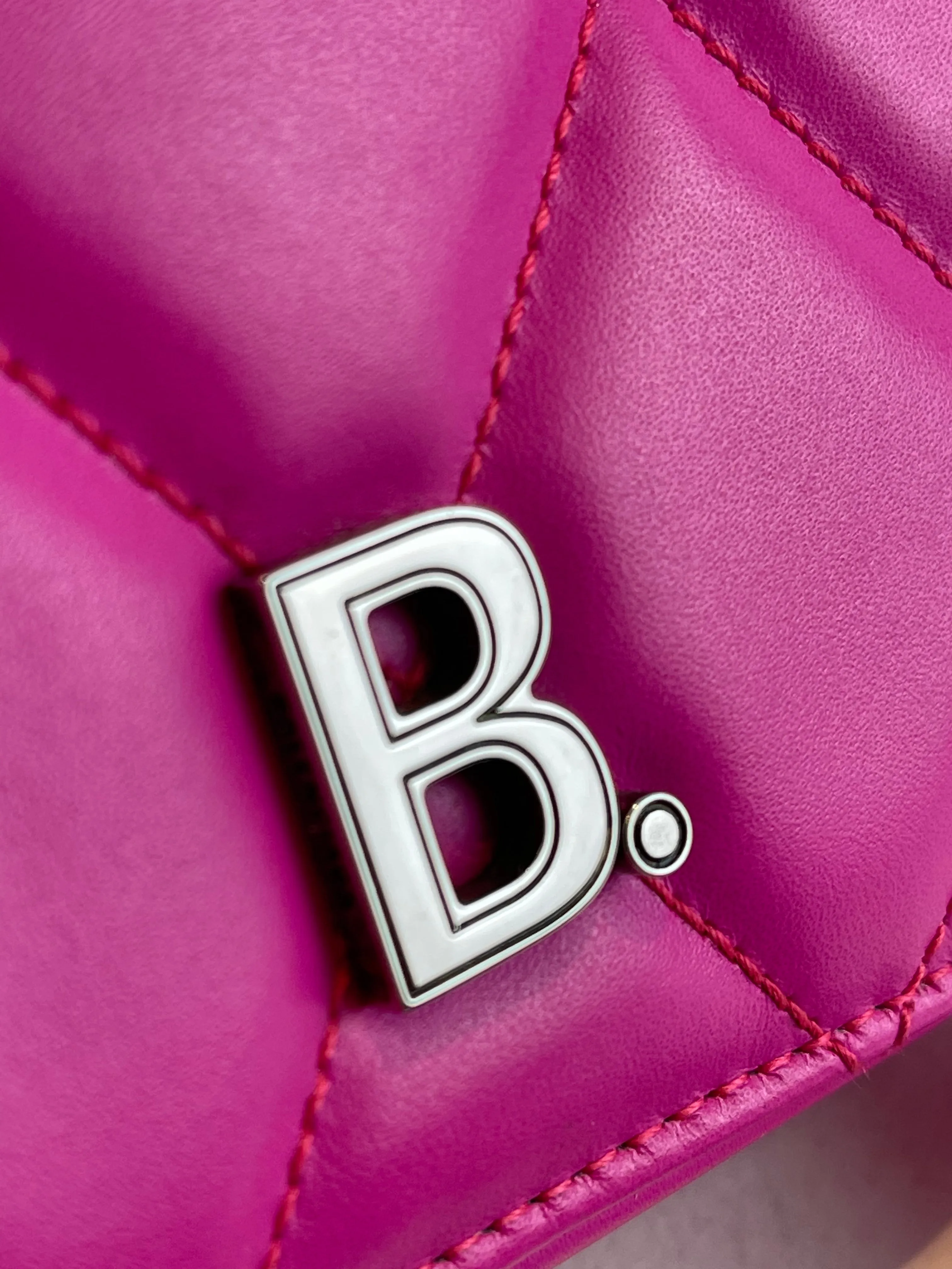 Balenciaga Hot Pink Leather Mini Crossbody