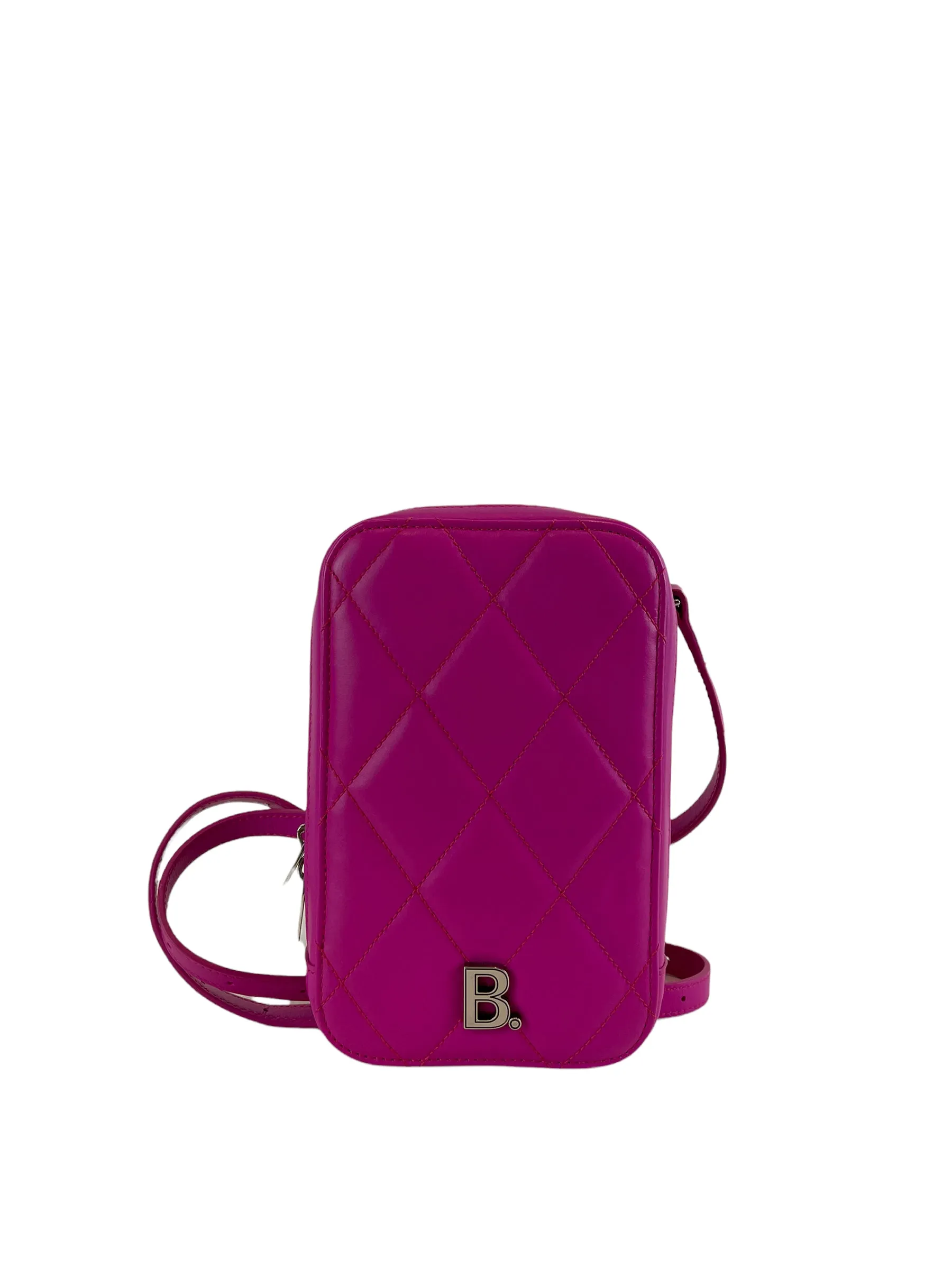 Balenciaga Hot Pink Leather Mini Crossbody