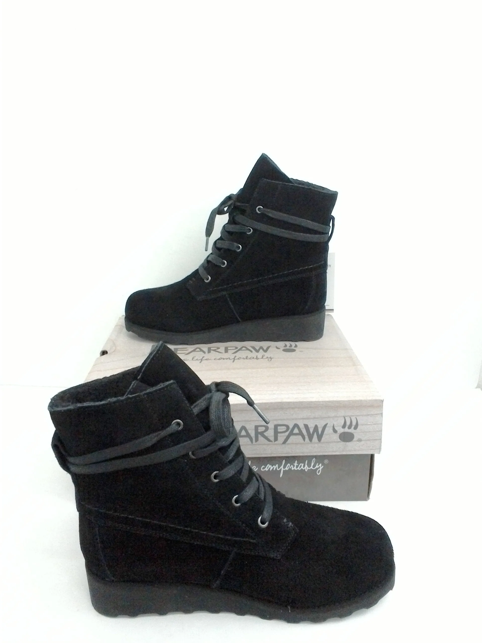 Bearpaw Women's Harmony Black Suede Boots Size 8 M