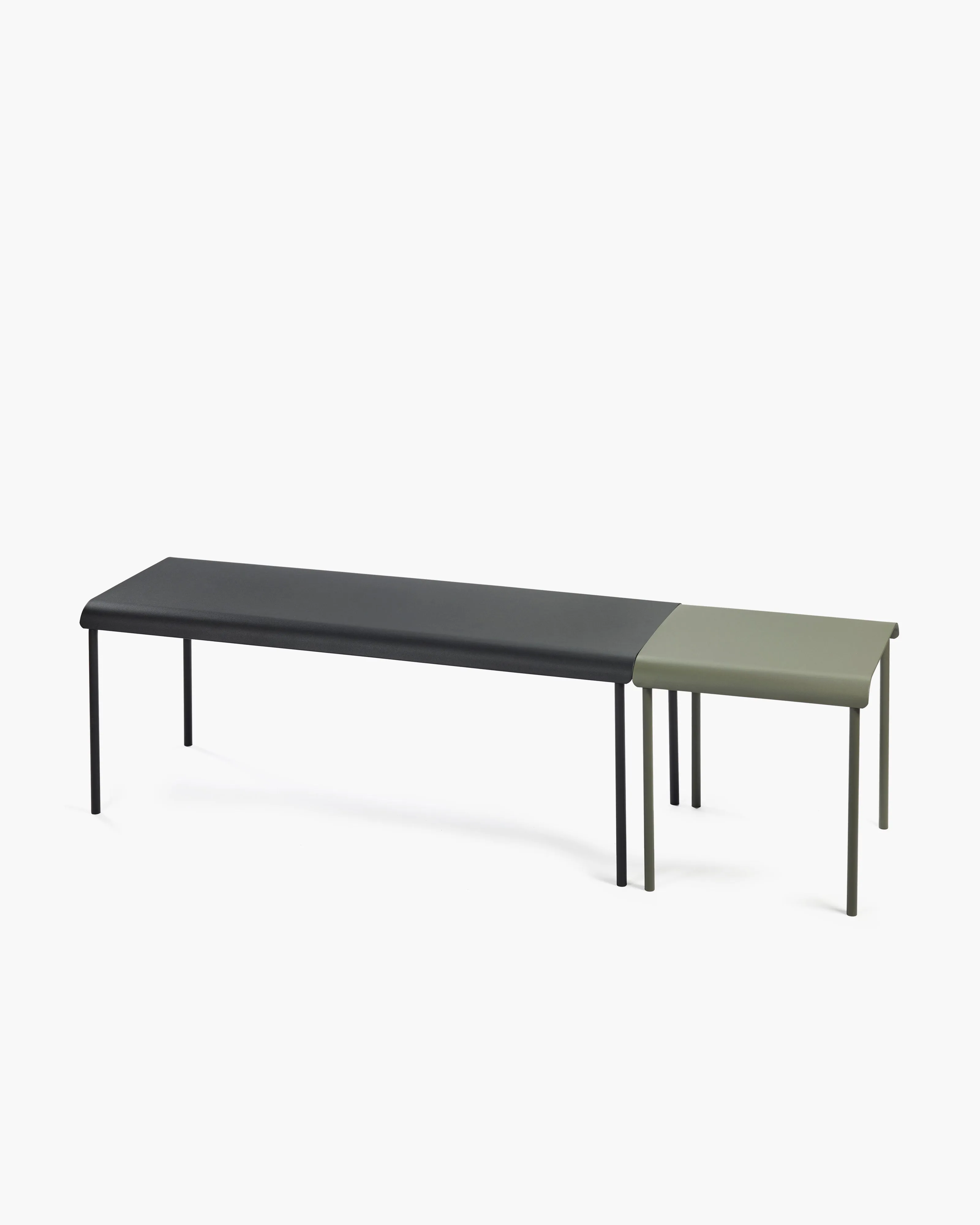 Bench aluminium black August