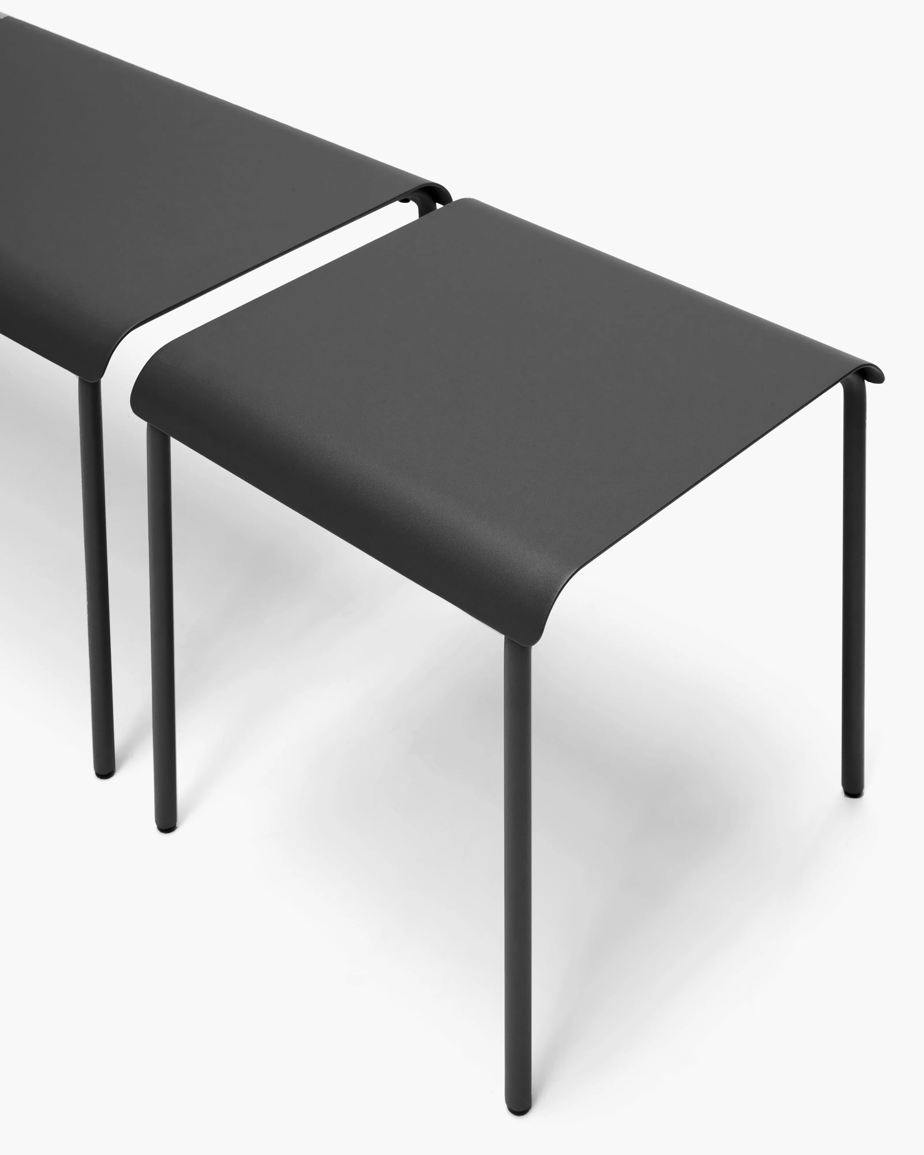 Bench aluminium black August