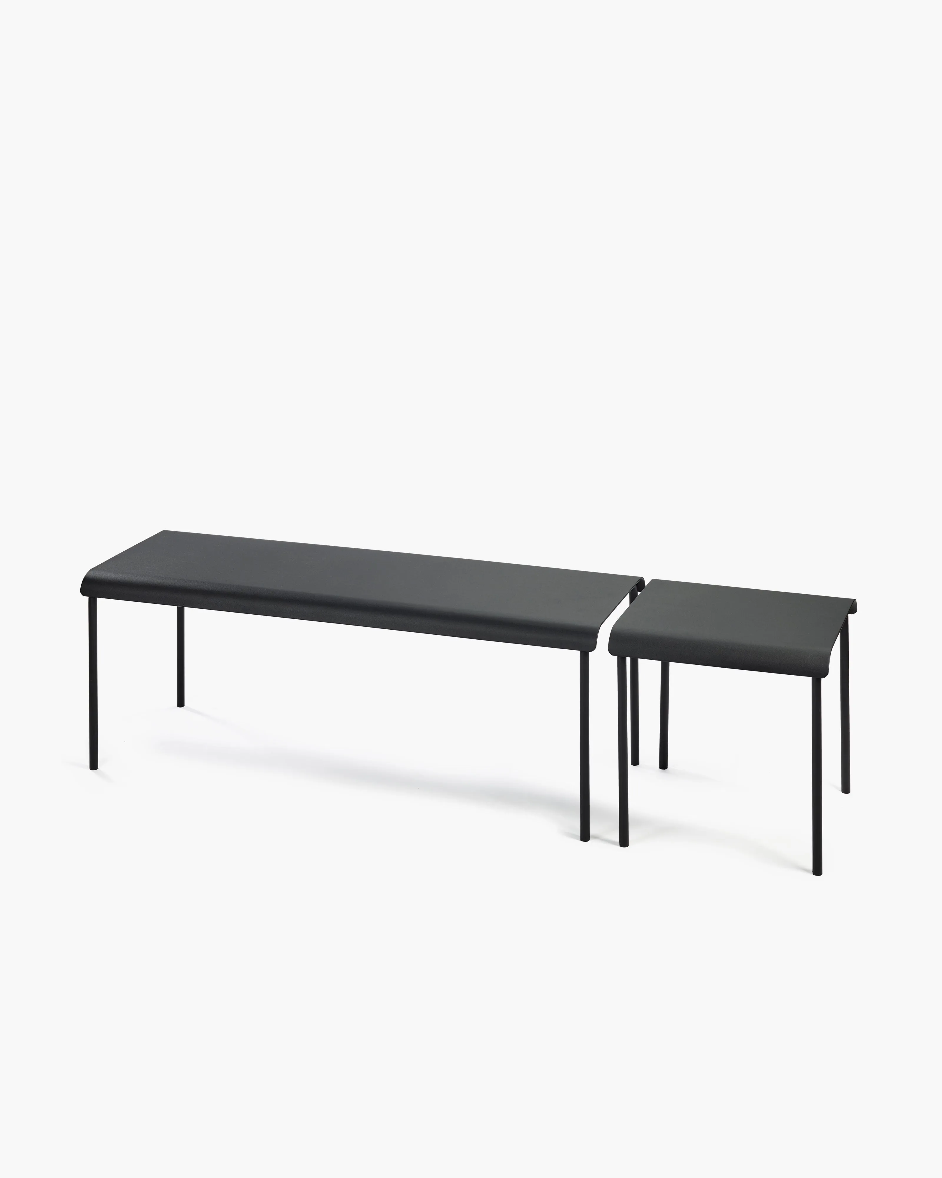 Bench aluminium black August