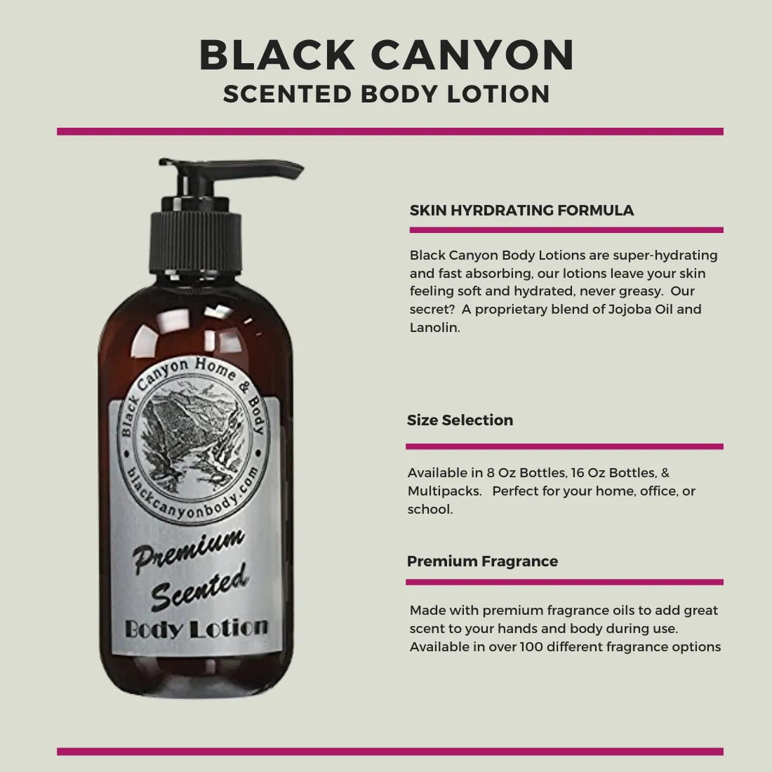 Black Canyon Apple & Orchid Scented Body Lotion