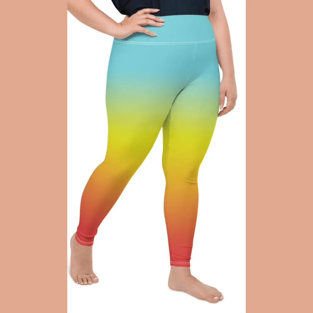 Bohemian Rainbow Plus Size Leggings