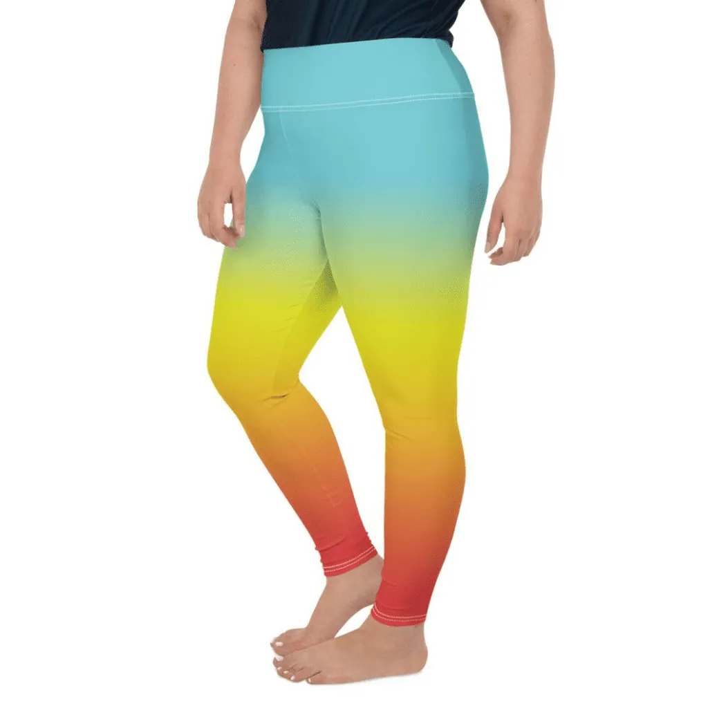 Bohemian Rainbow Plus Size Leggings