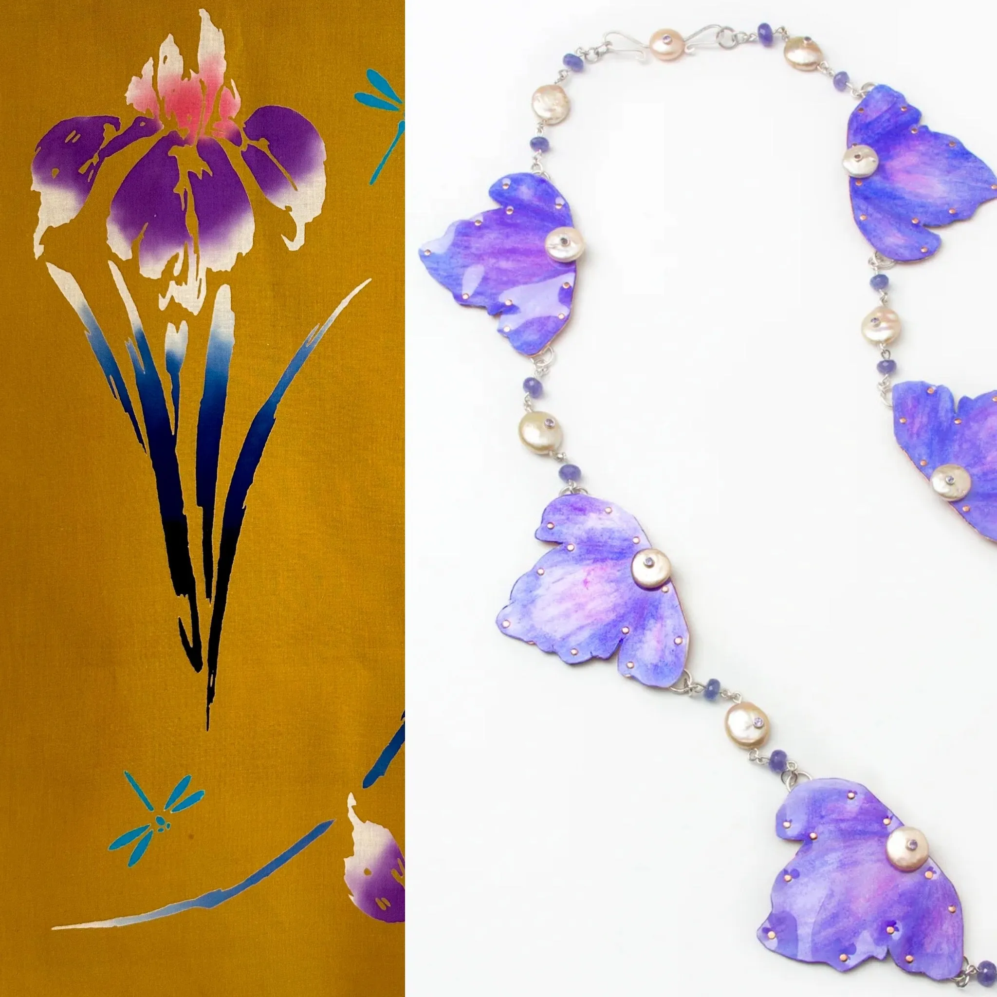 Bunny-Ear Iris - Iris Garland Necklace