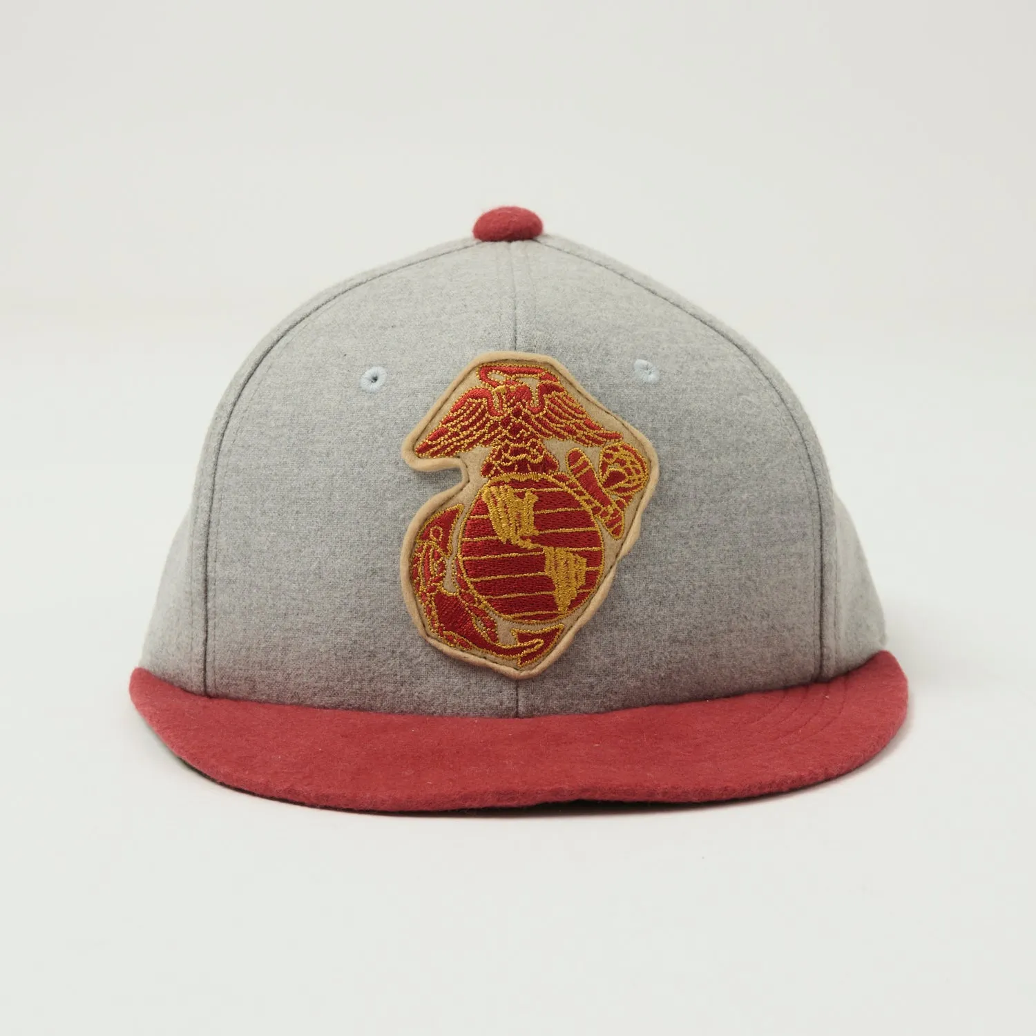 Buzz Rickson's USMC Ball Cap - Heather Grey/Red