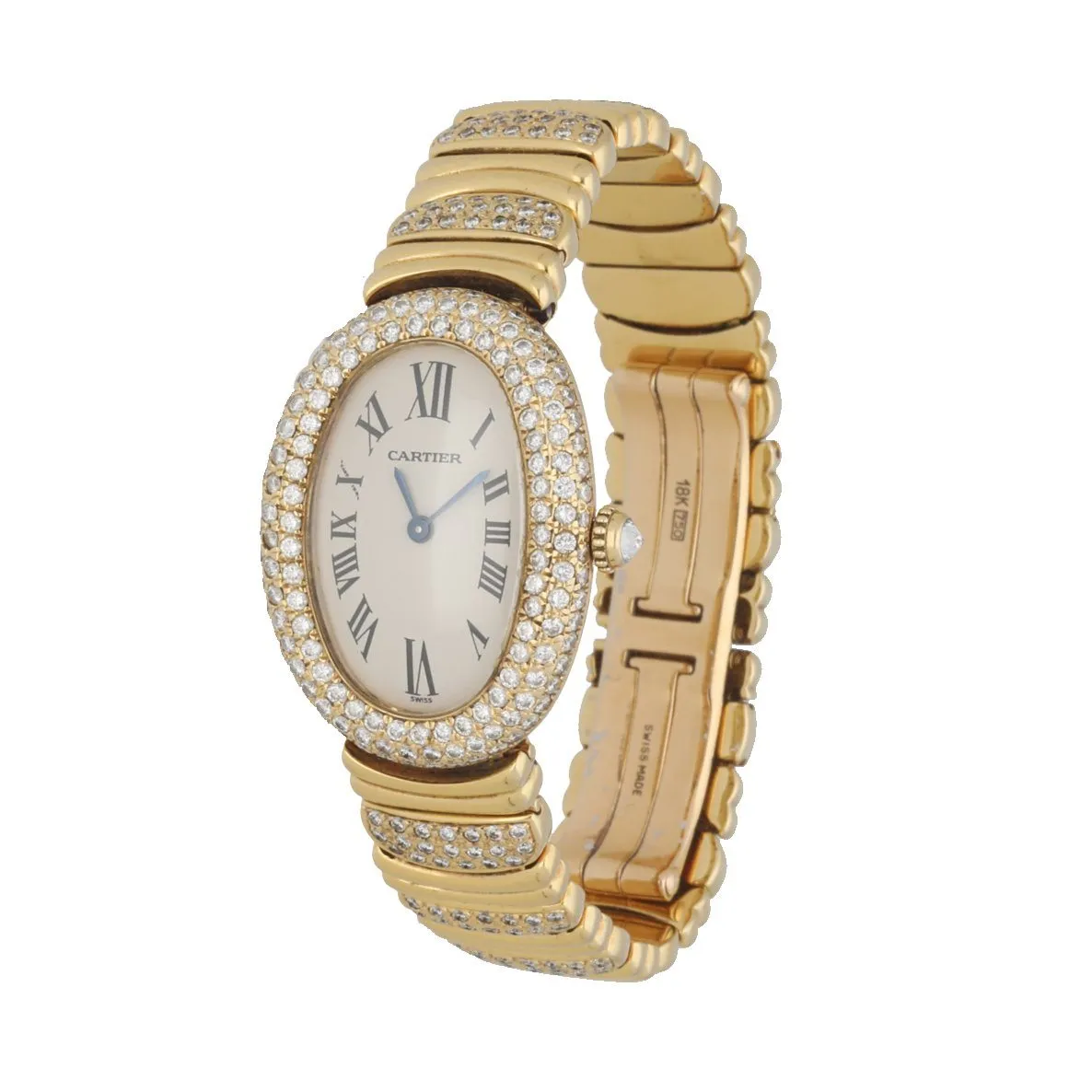 Cartier Baignoire 1954 18K Yellow Gold Diamond Ladies Watch