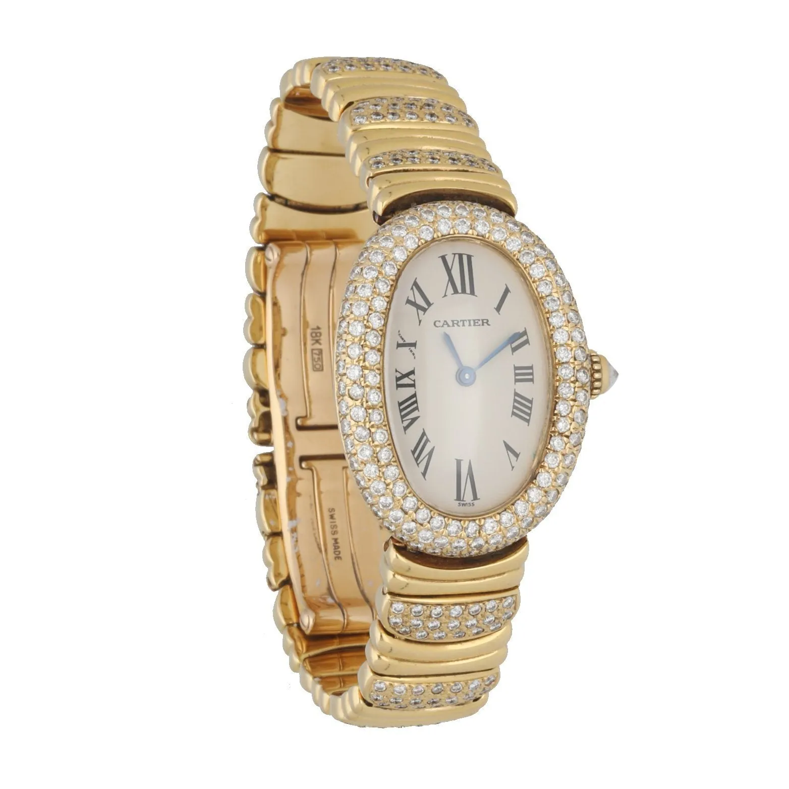 Cartier Baignoire 1954 18K Yellow Gold Diamond Ladies Watch