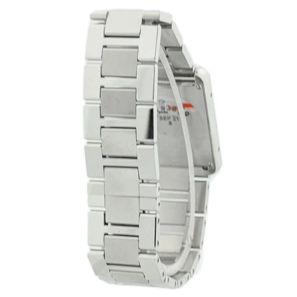 Cartier Ladies Tank SOLO Stainless Steel 34.8 mm x 27.4 mm Silver Roman Dial Watch Reference #: W5200014