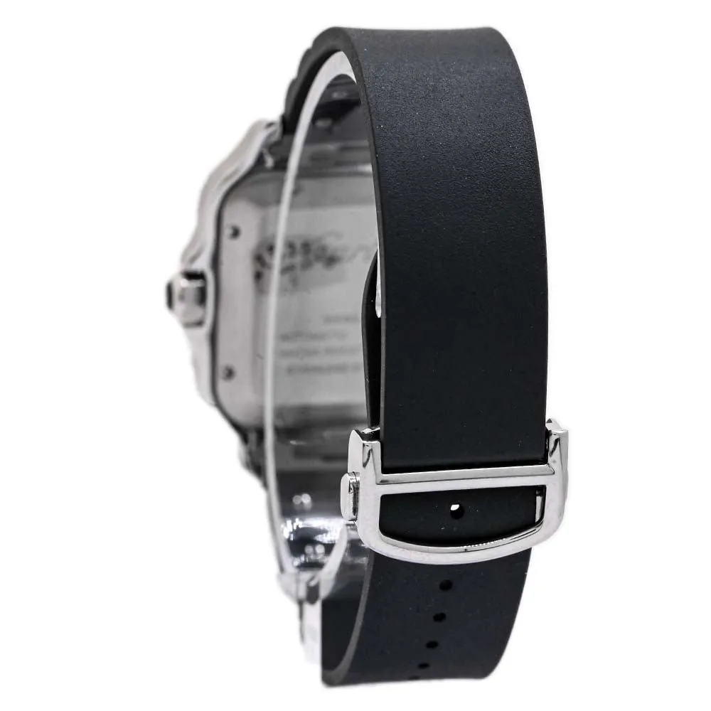 Cartier Men's Santos Stainless Steel 42mm Black Roman Dial Watch Reference #: WSSA0037