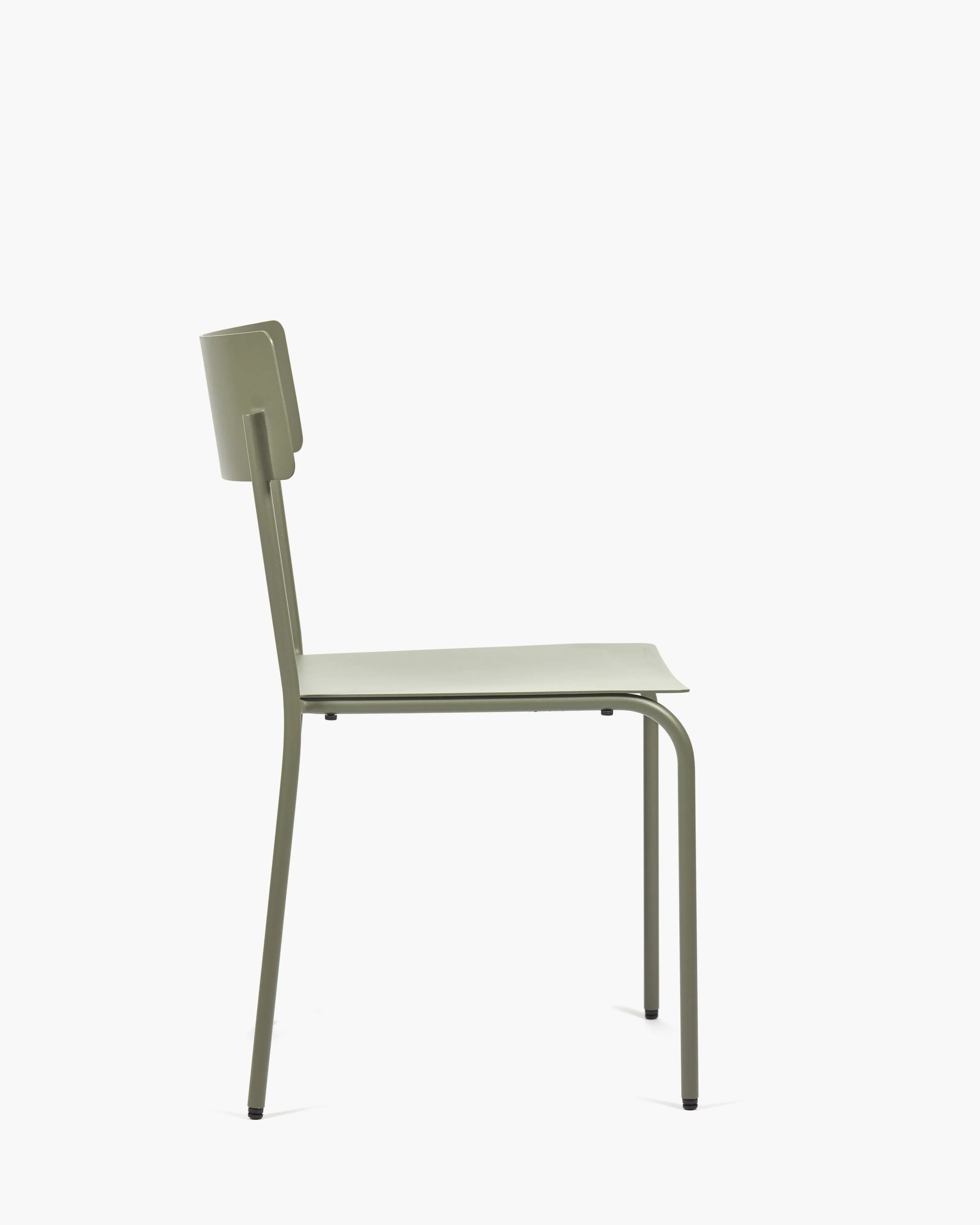 Chair S without armrests aluminium eucalyptus green August