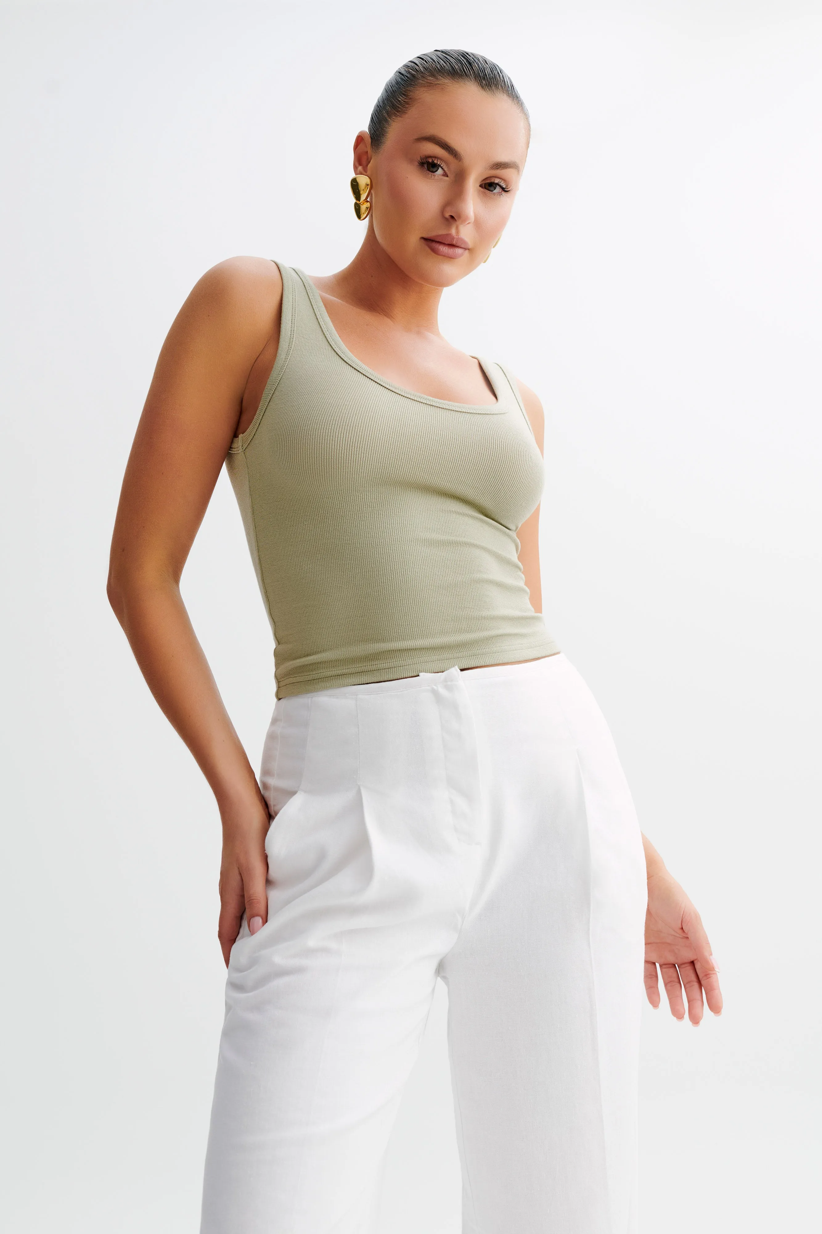 Chandler Modal Tank Top - Sage Green