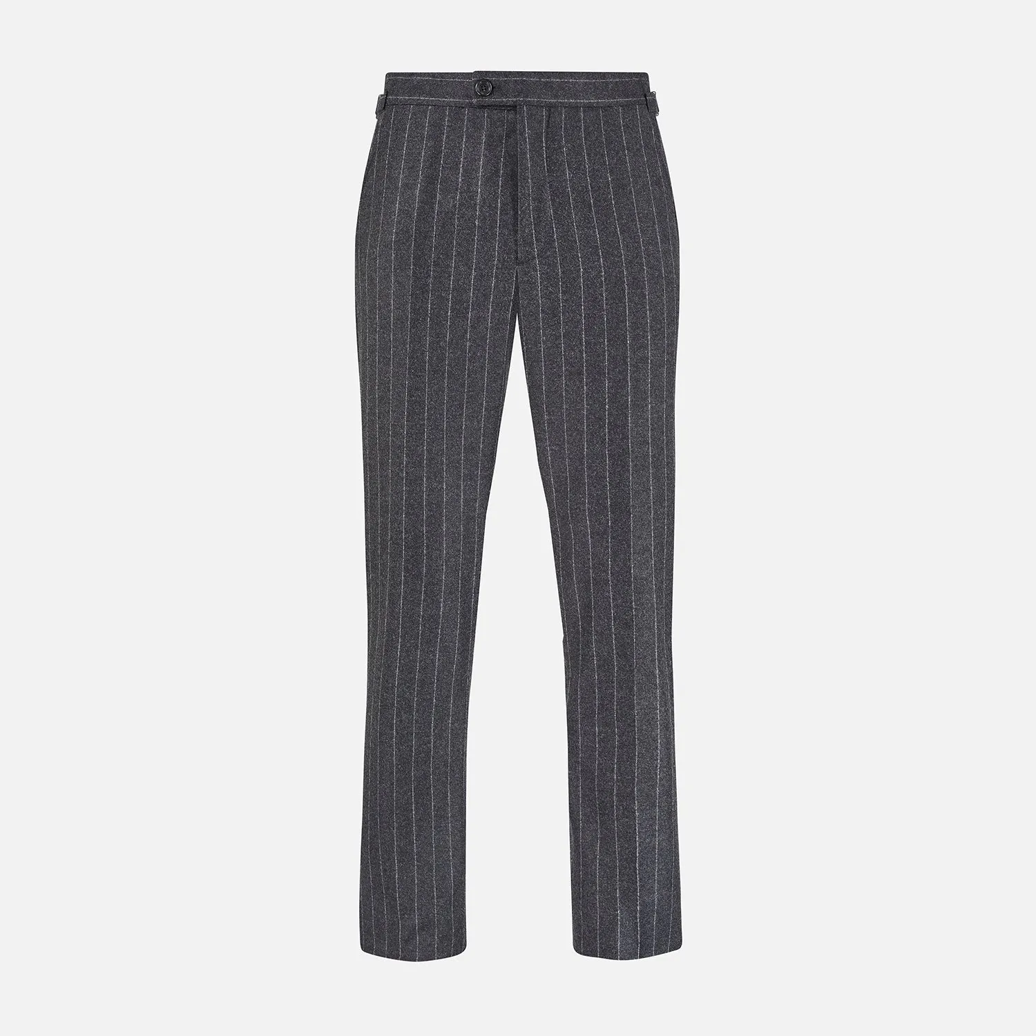 Charcoal Pinstripe Henry Trousers