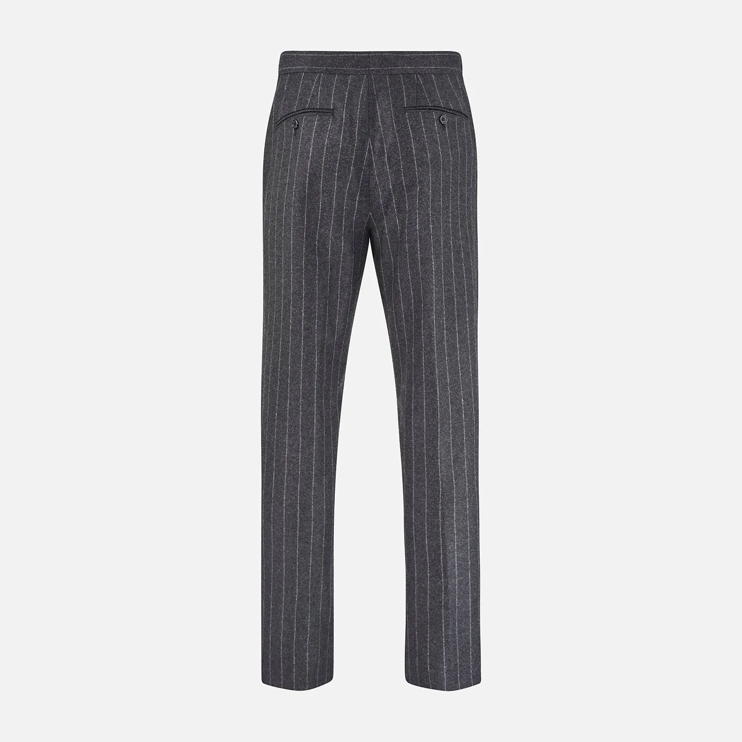 Charcoal Pinstripe Henry Trousers