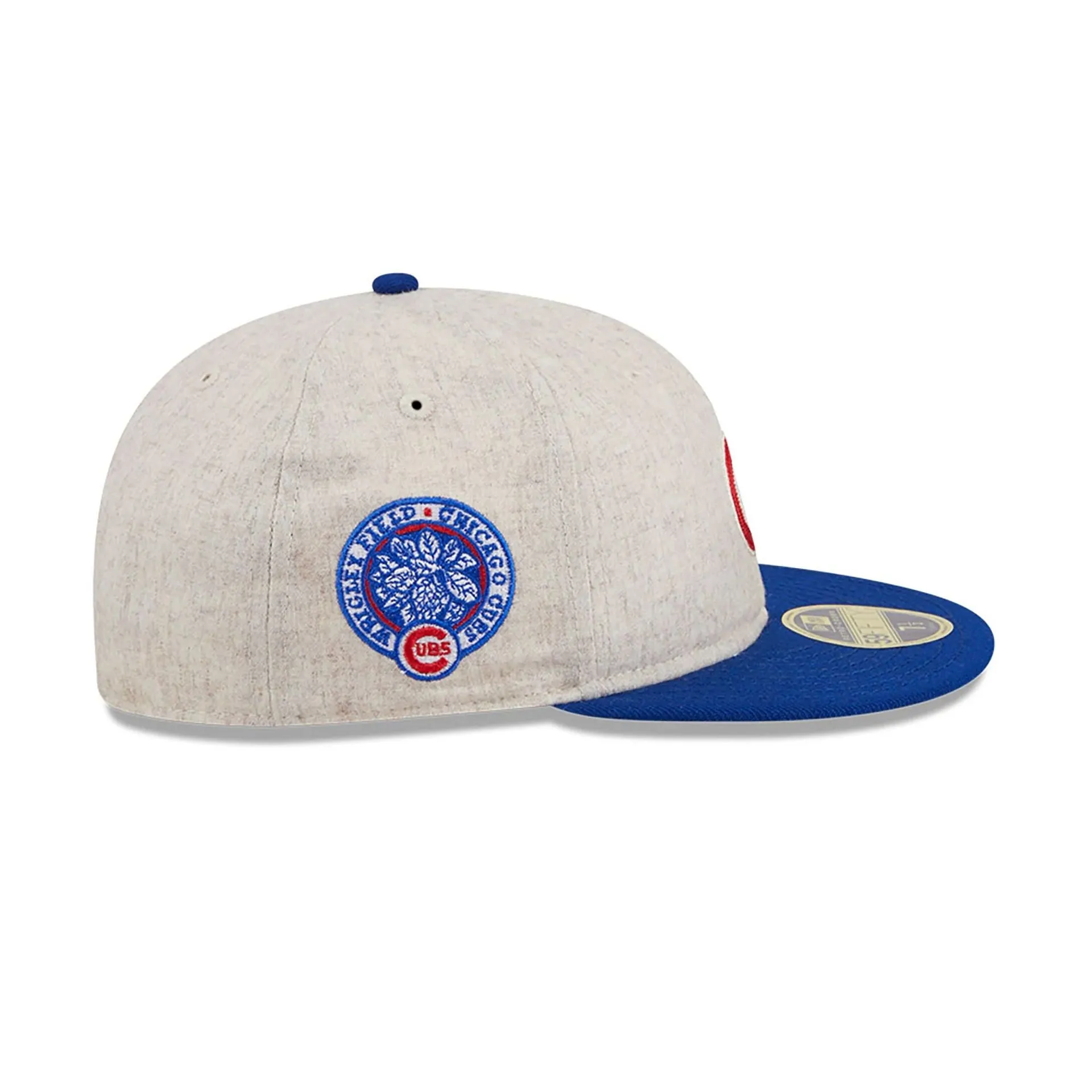 Chicago Cubs Melton Wool Light Beige Retro Crown 59FIFTY Fitted Cap