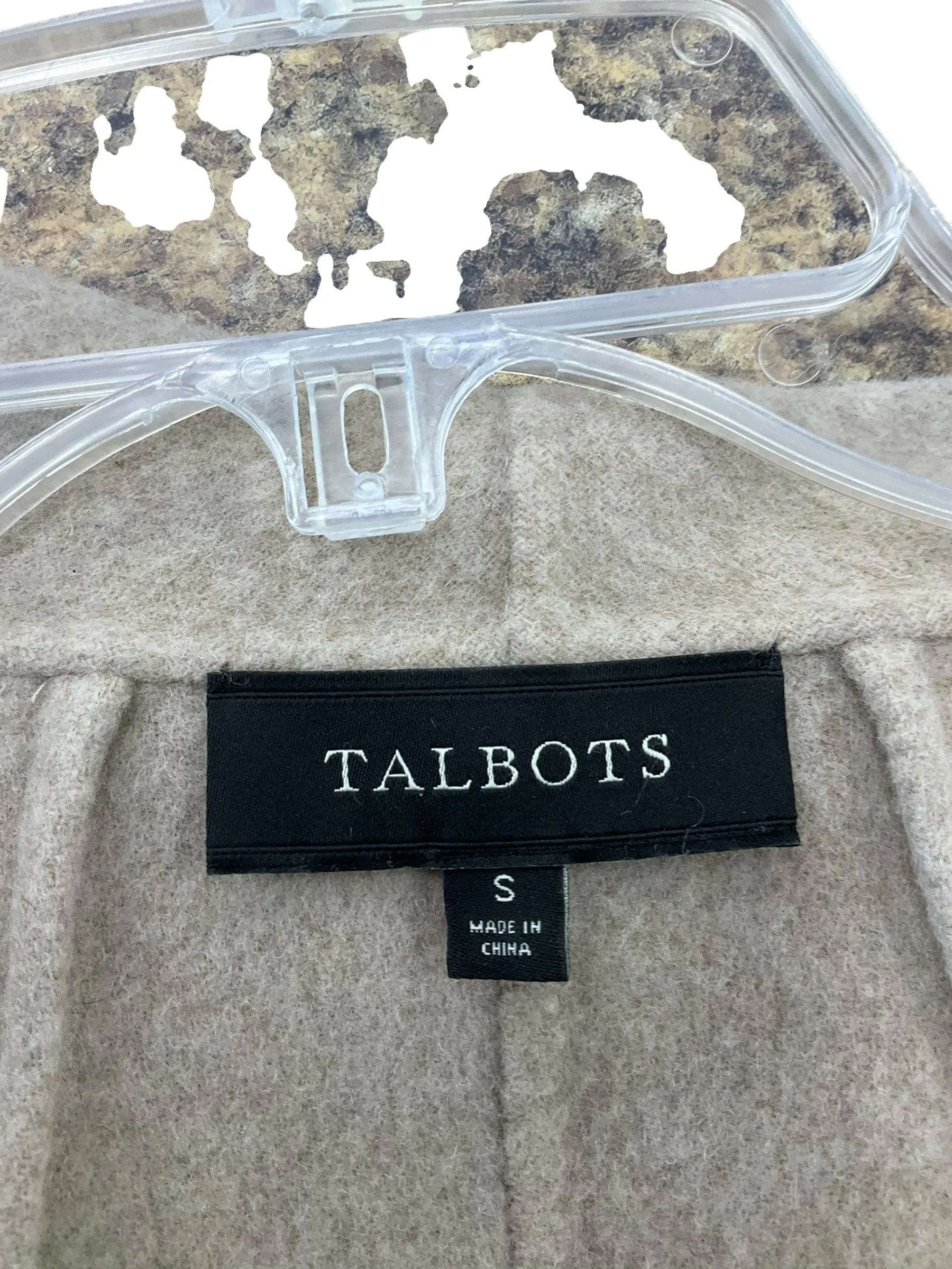 Coat Wool By Talbots In Grey, Size: S