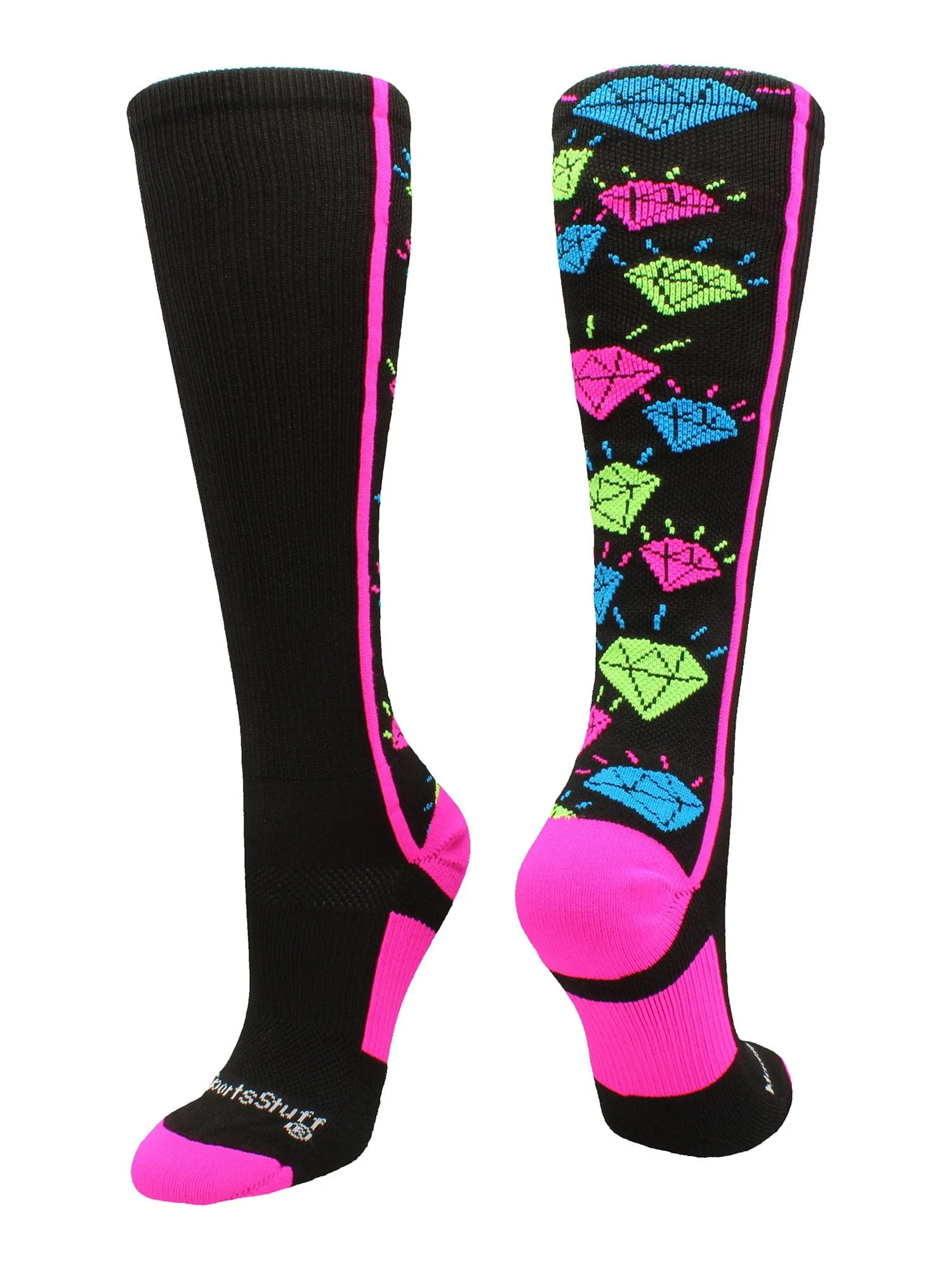 Crazy Socks with Diamonds Over the Calf  (multiple colors)