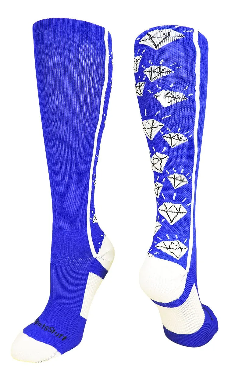 Crazy Socks with Diamonds Over the Calf  (multiple colors)