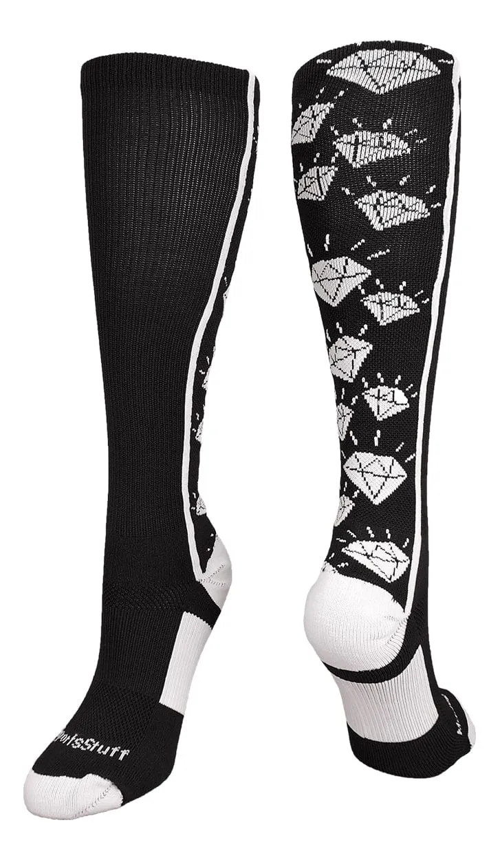 Crazy Socks with Diamonds Over the Calf  (multiple colors)