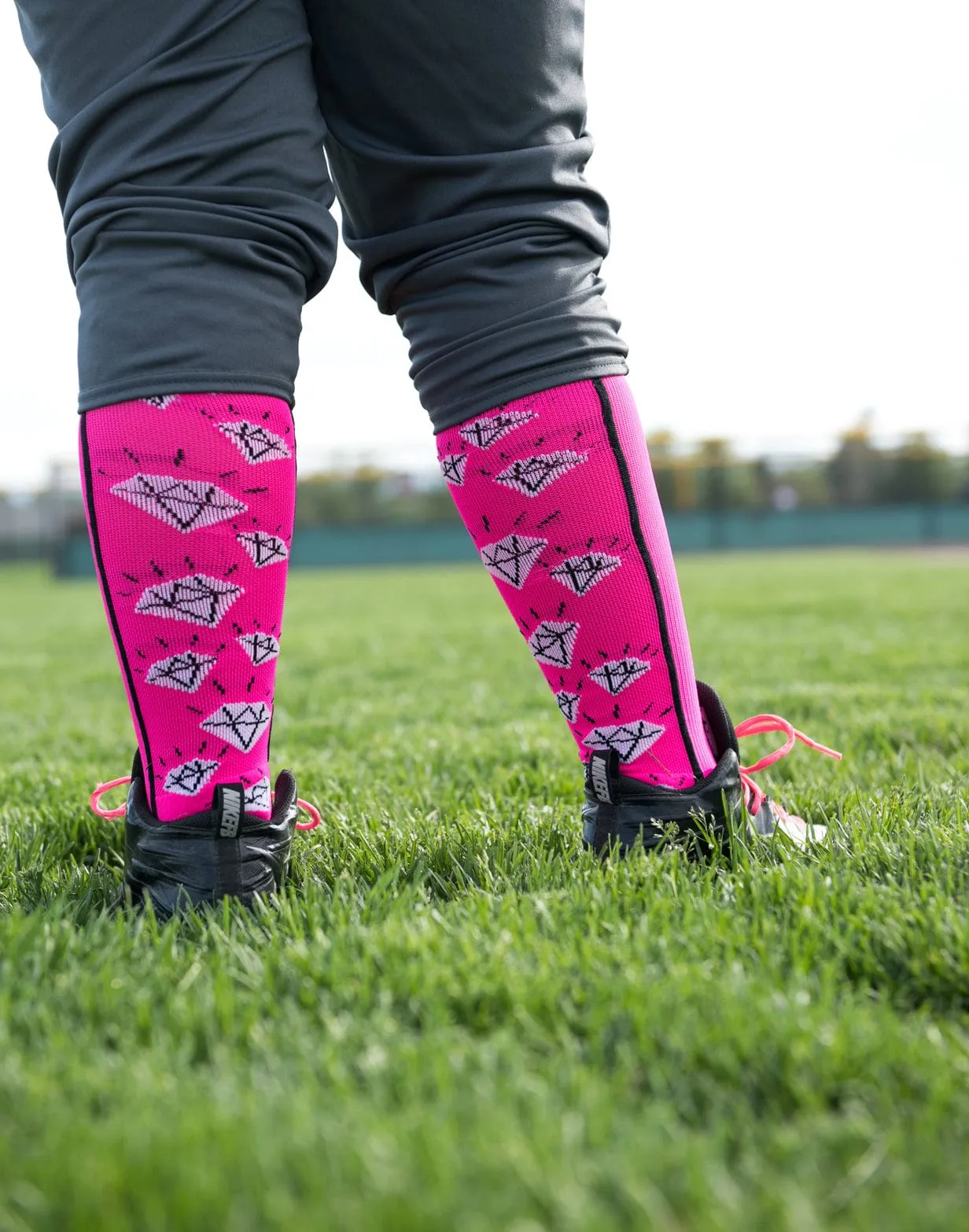 Crazy Socks with Diamonds Over the Calf  (multiple colors)