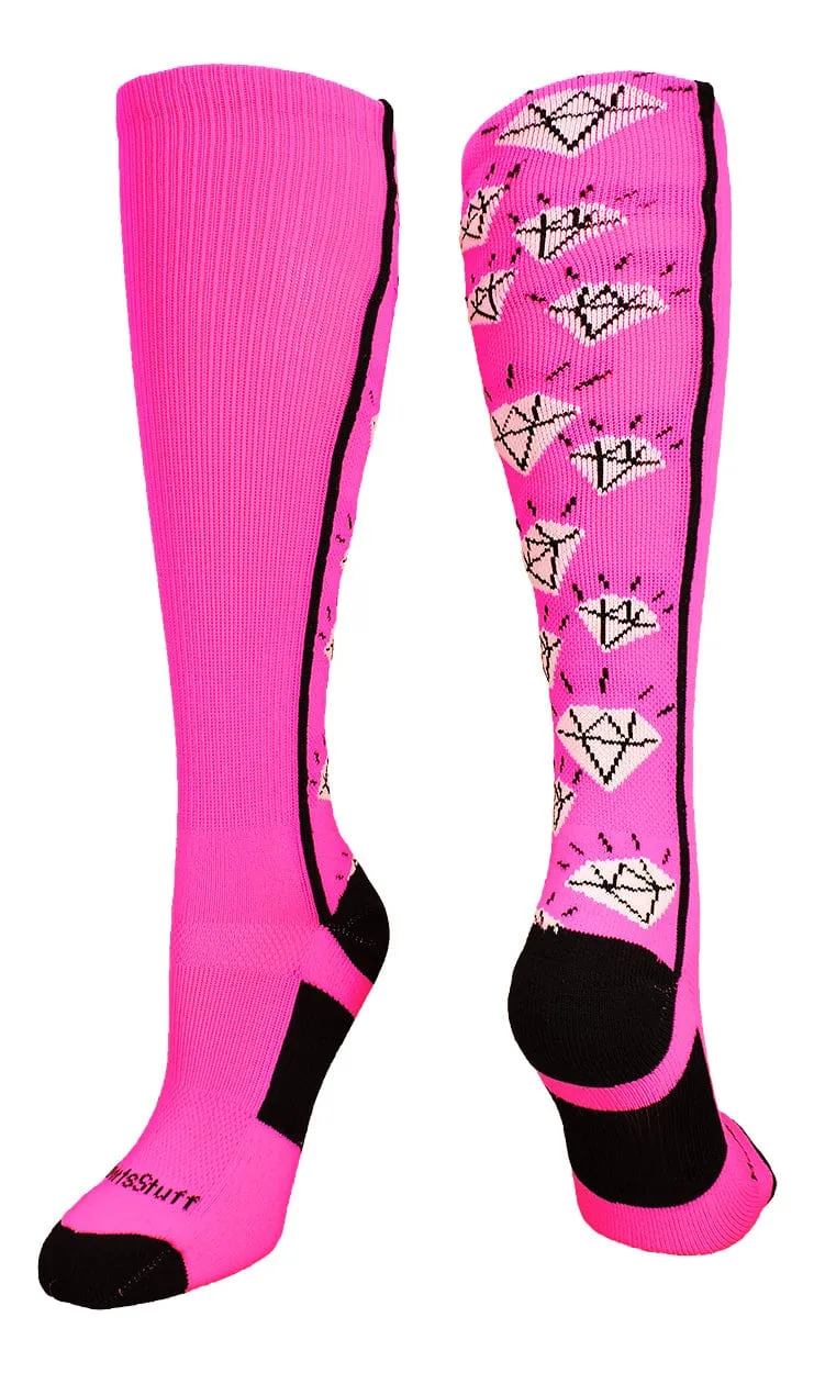 Crazy Socks with Diamonds Over the Calf  (multiple colors)