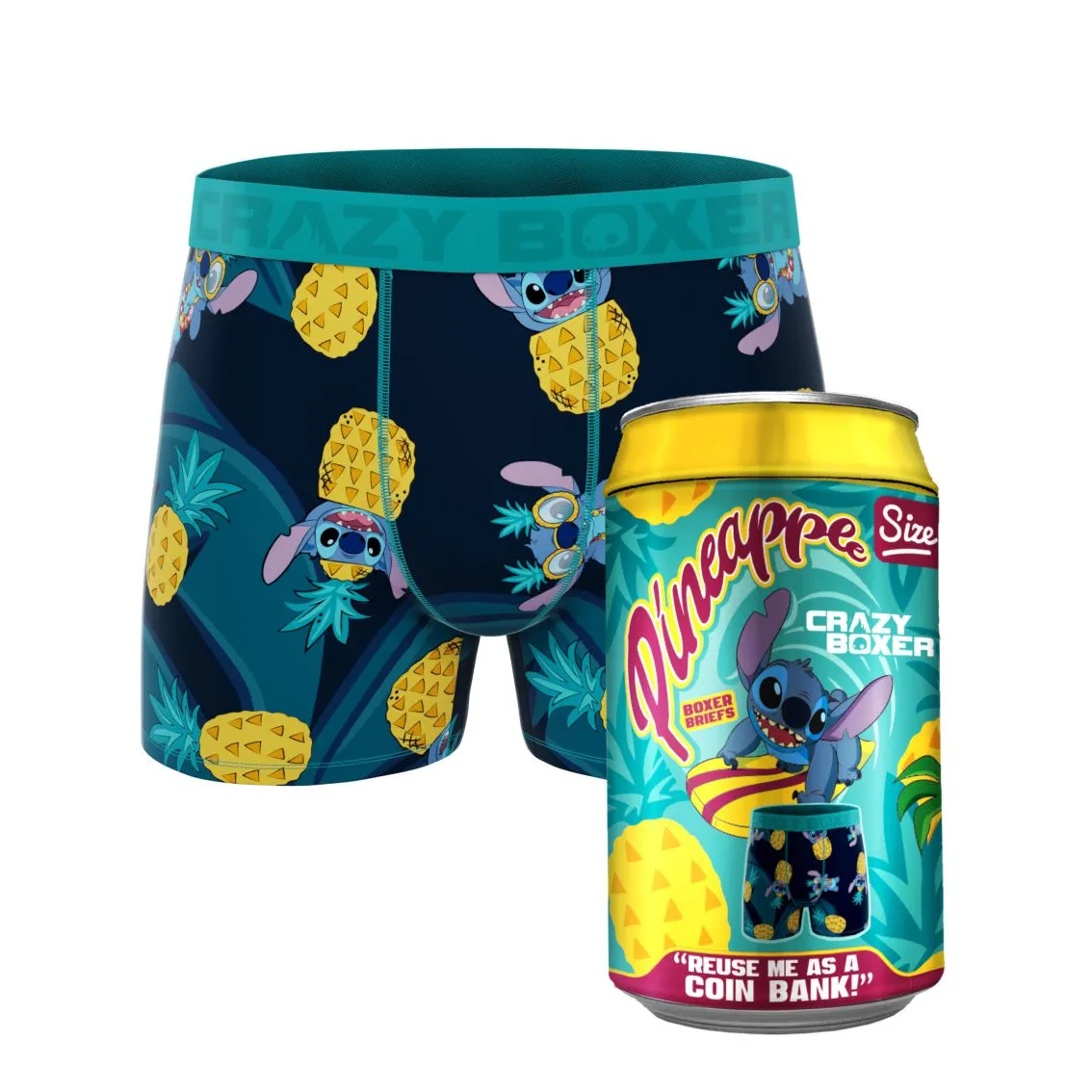 CRAZYBOXER Disney Lilo & Stitch Men's Boxer briefs (Creative Packaging)