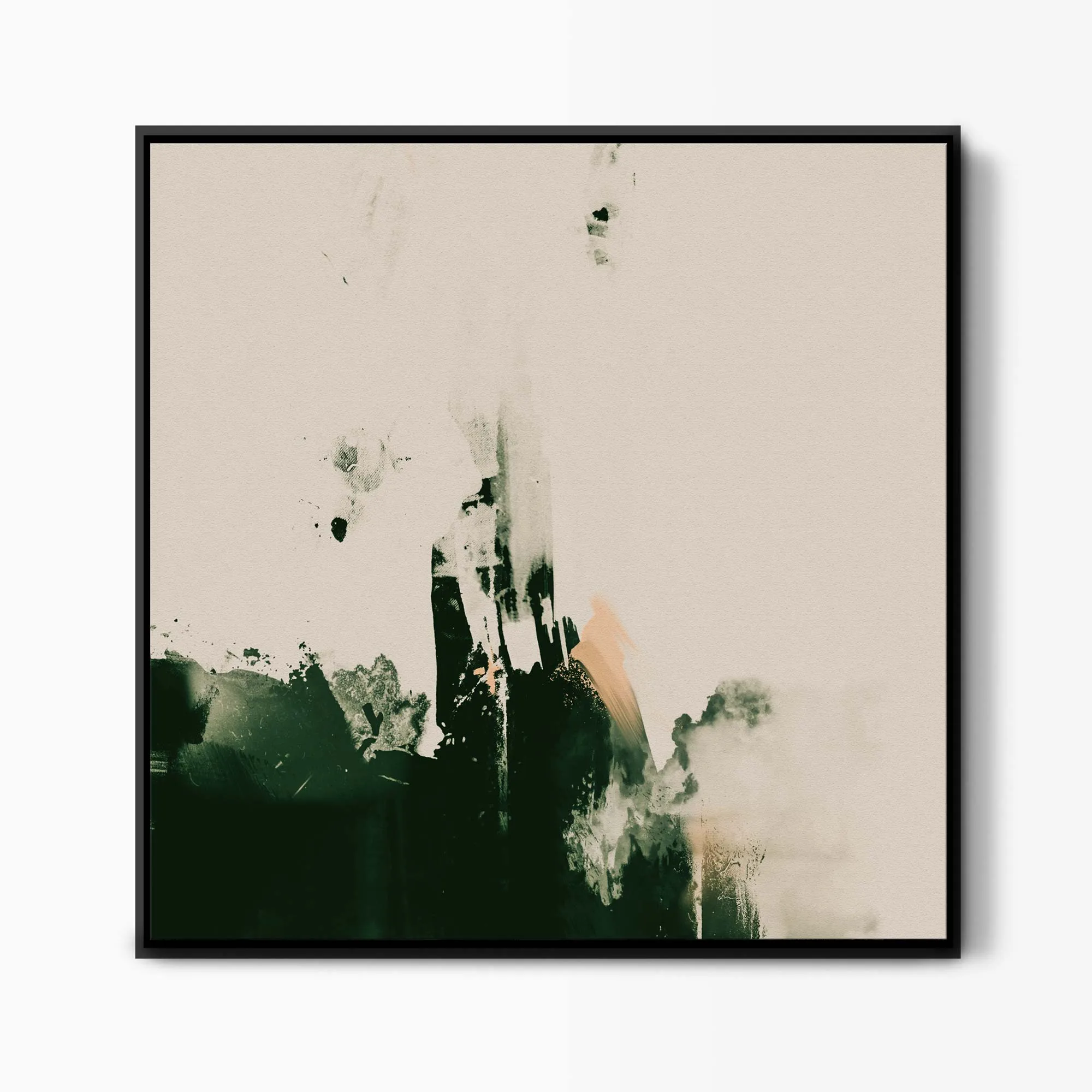 Dark Seas Framed Abstract Canvas Art