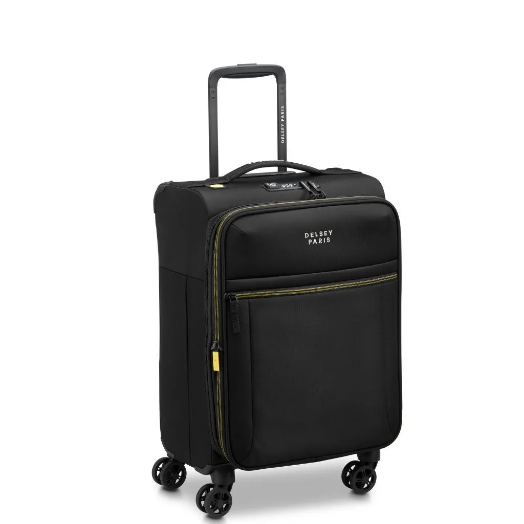 Delsey BROCHANT 3.0 55cm Carry On Softsided Luggage - Deep Black