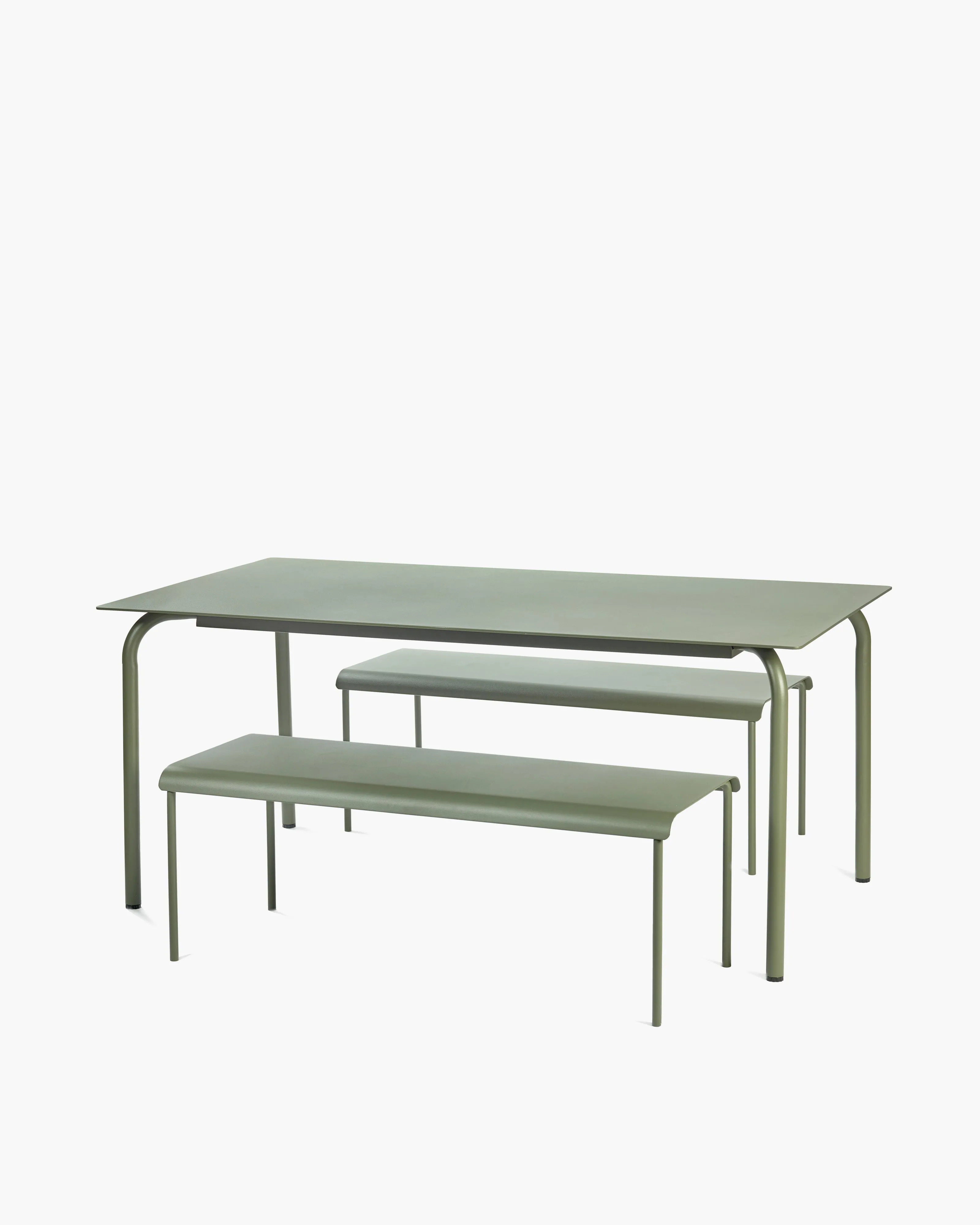 Dining table S aluminium eucalyptus green August