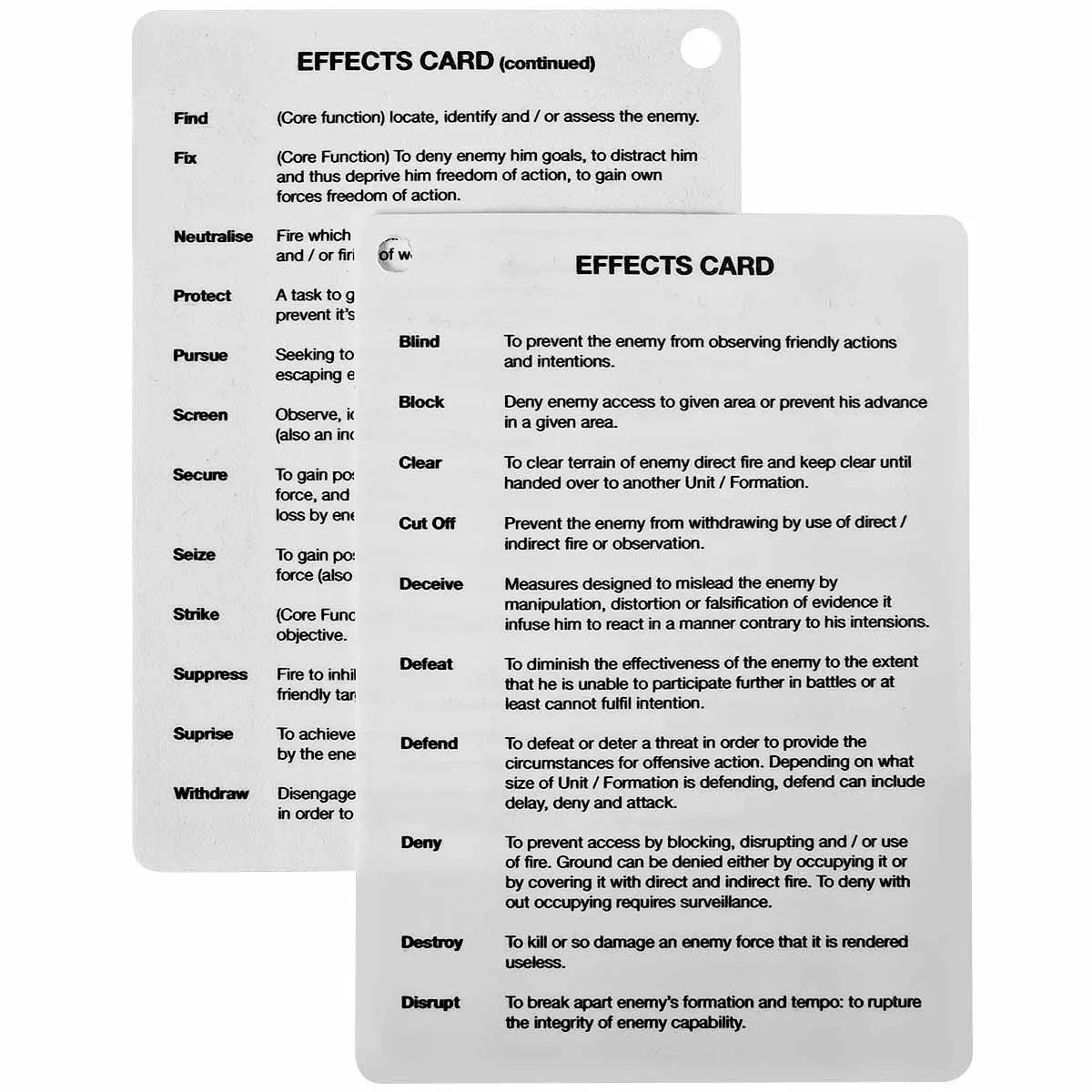 Effects Plastic Battle Slate Card A6